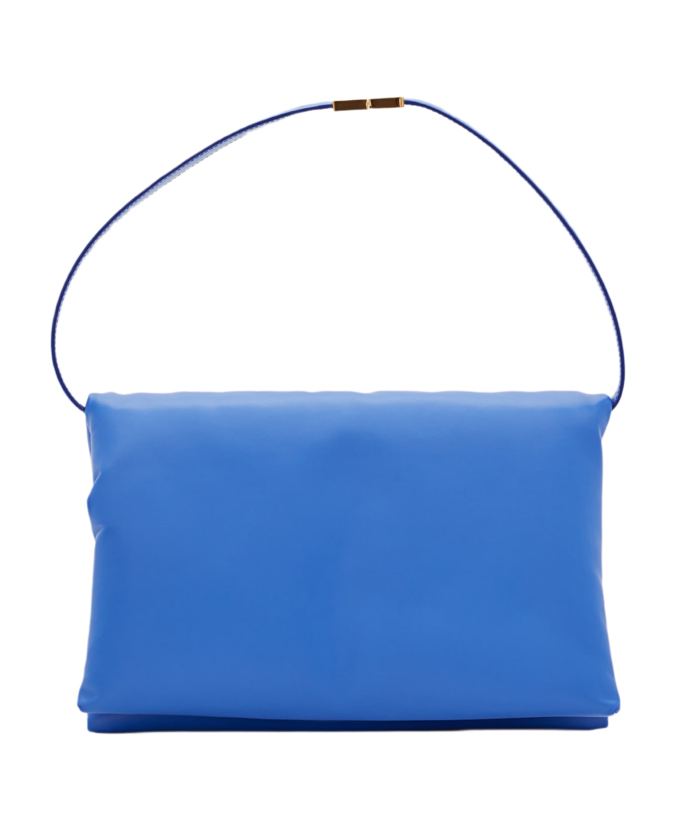 Marni Large Prisma Leather Shoulder Bag - Blue