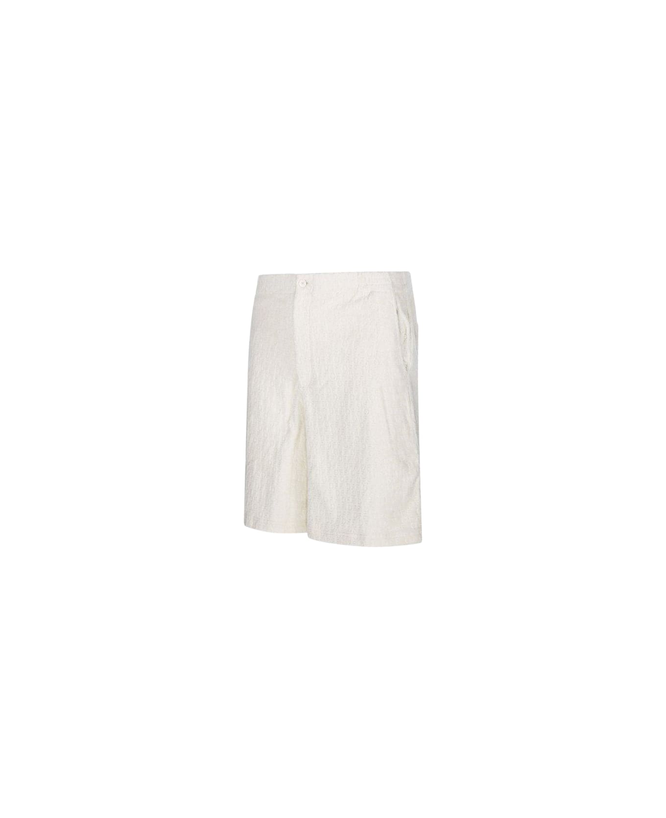 Off-White Logo Detailed Shorts - White
