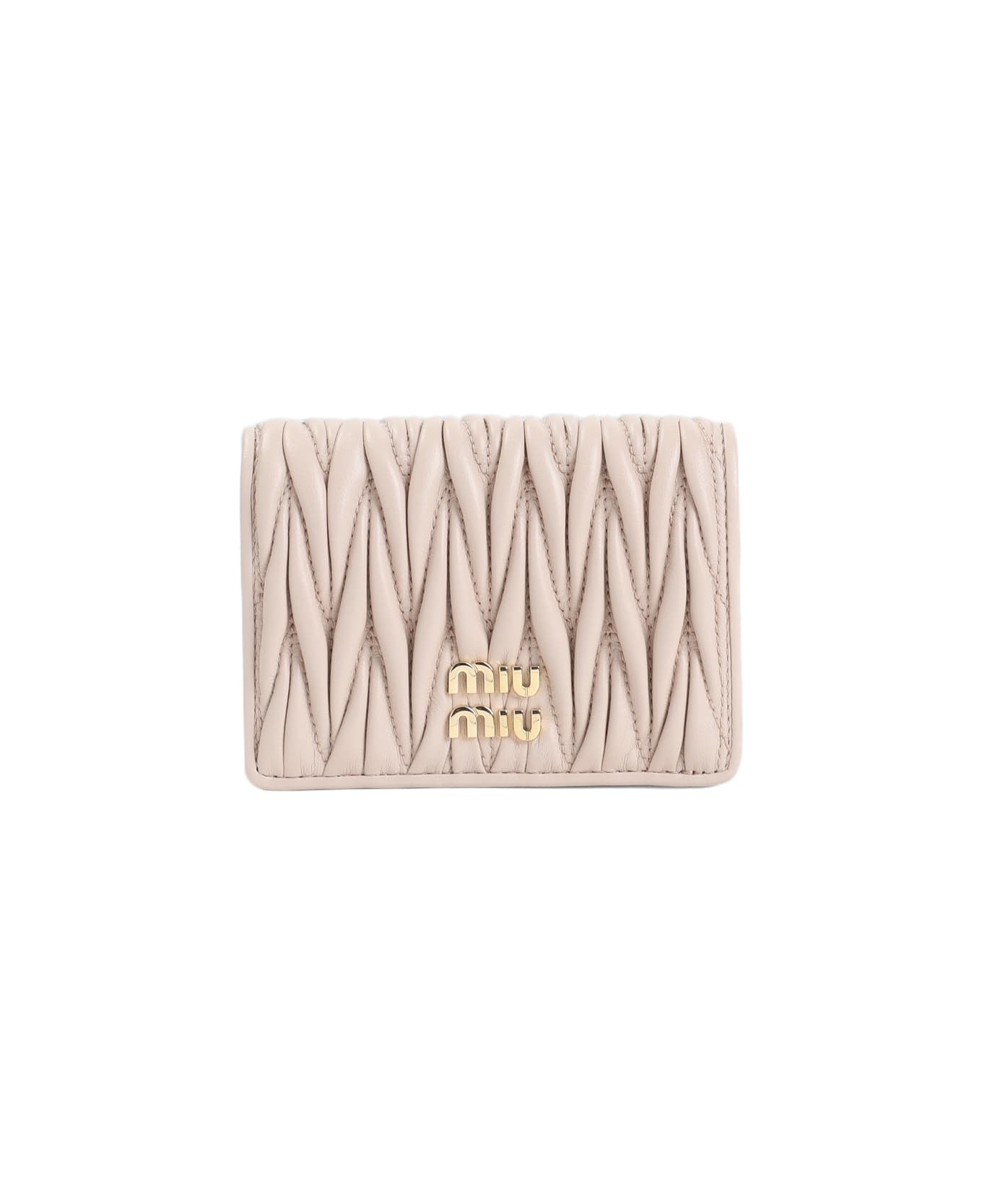 Miu Miu Lamb Leather Wallet - Cipria