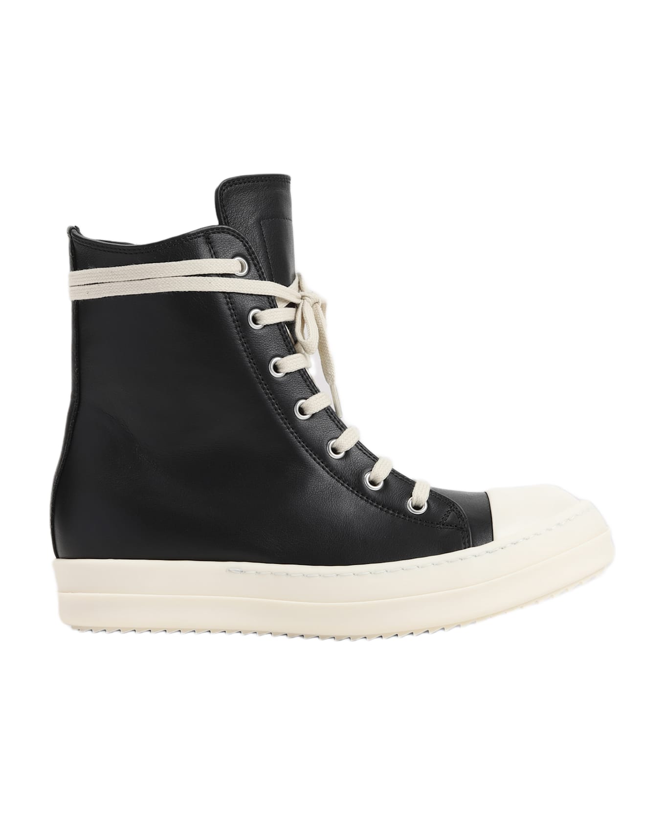 Rick Owens Leather Sneakers - Black