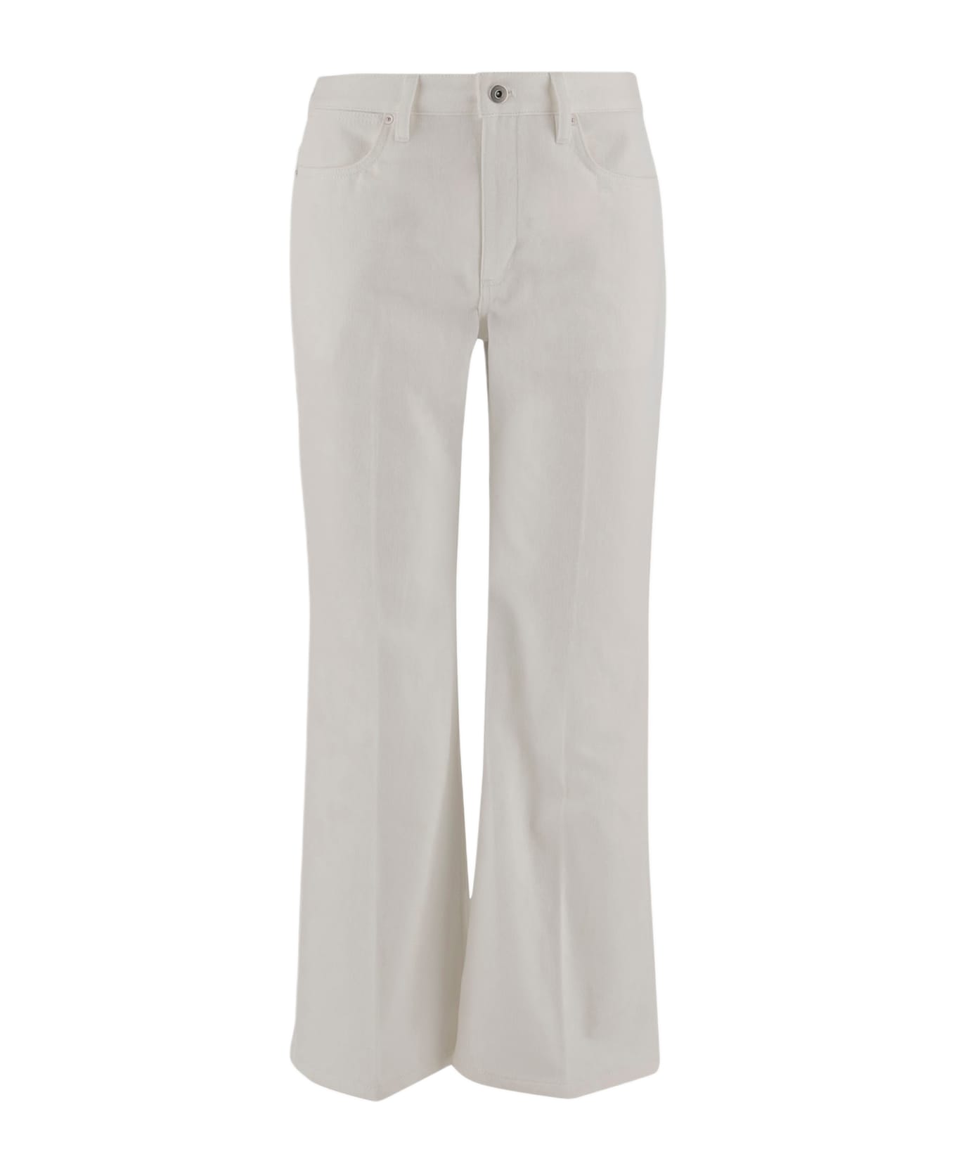 Jil Sander Cotton Denim Flare Jeans - White