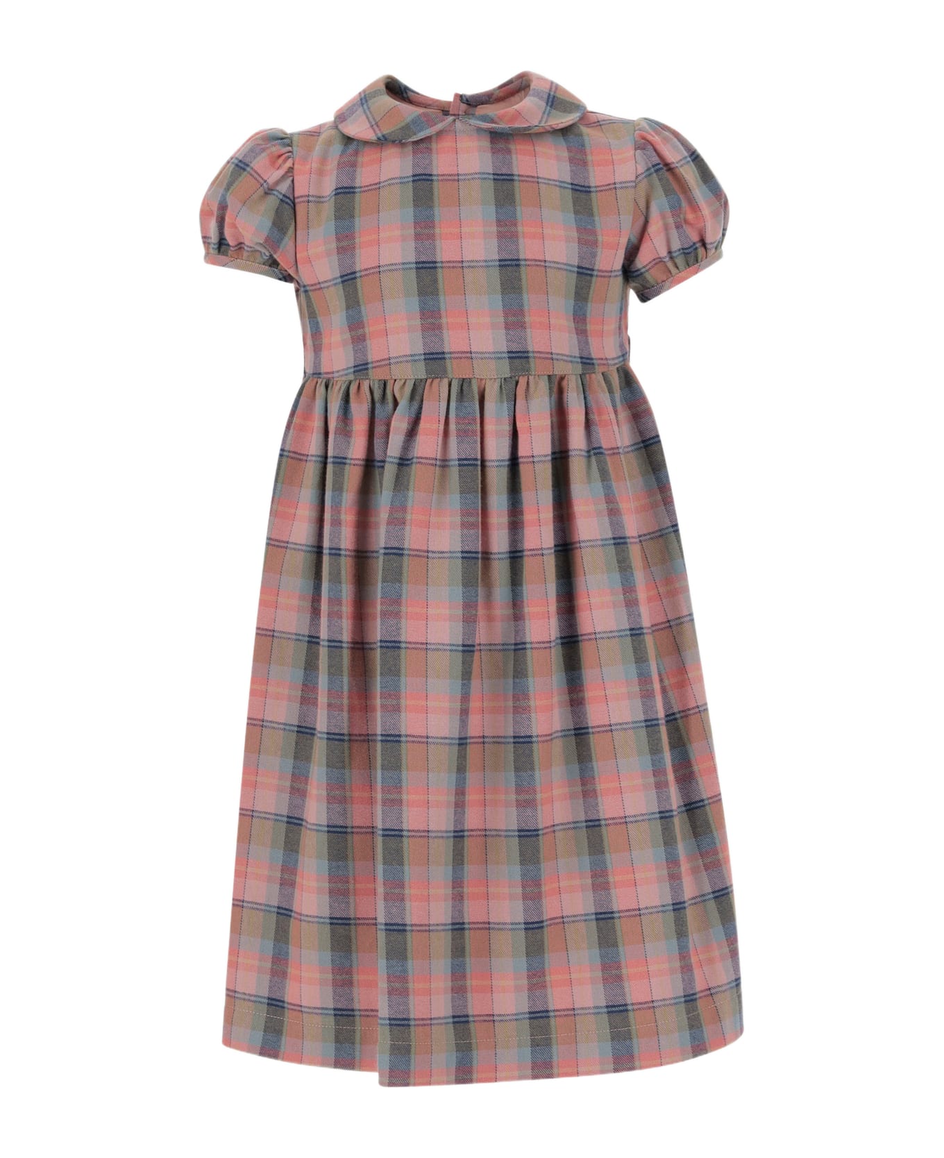 Nicoletta Fanna Cotton Dress With Check Pattern - Red