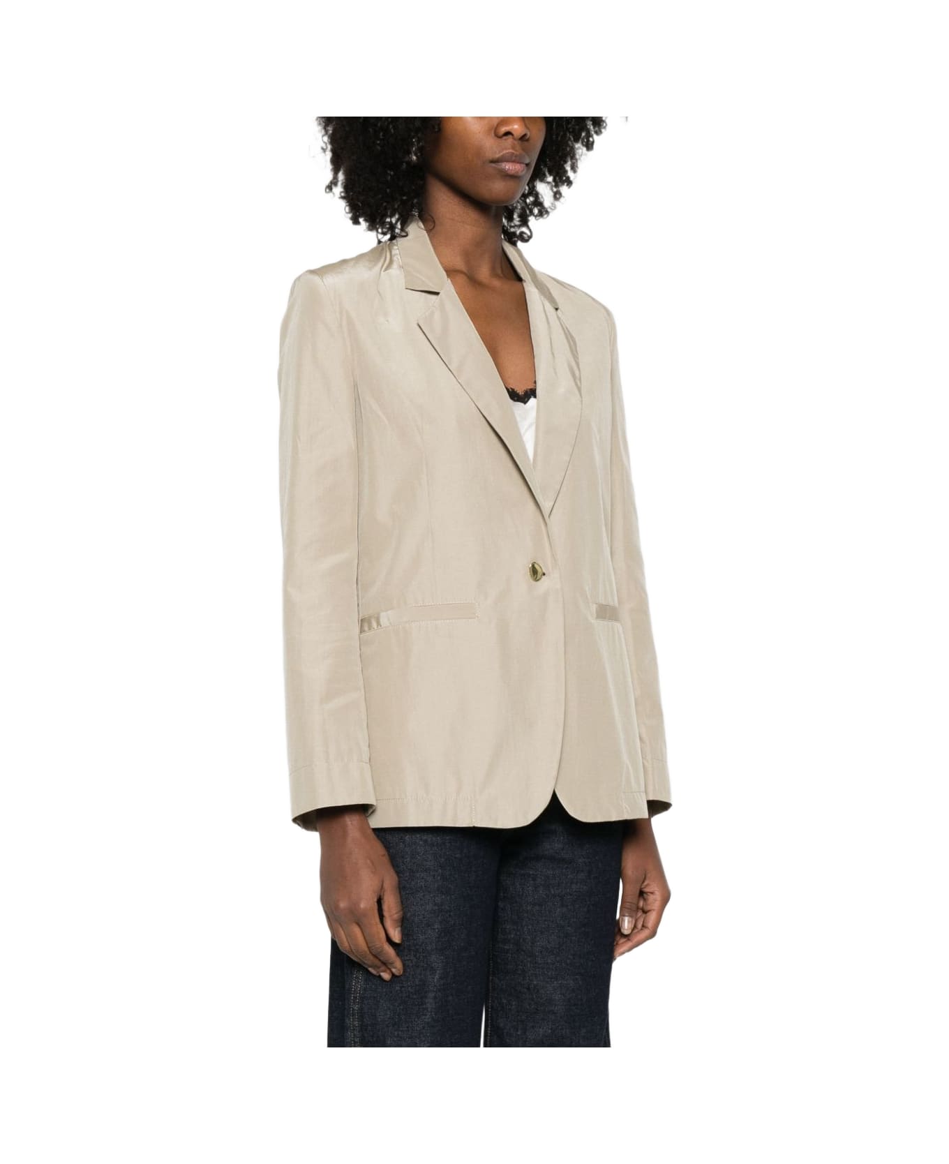 Forte_Forte Single-breasted Jacket - Beige