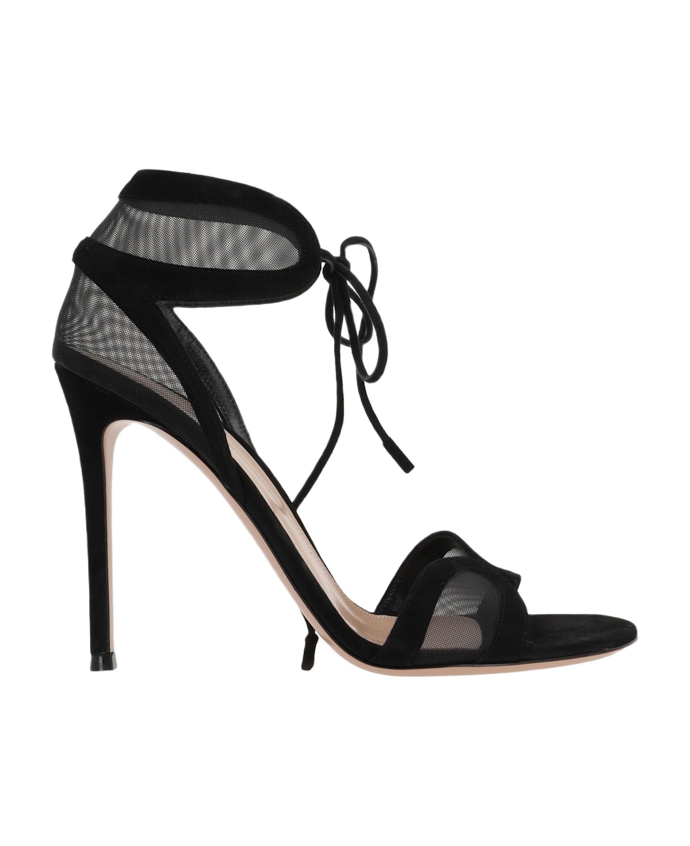 サンダル・ミュール GIANVITO ROSSI FALENE SANDALS IN SUEDE AND MESH Gianvito Rossi Falene Sandals In Suede And Mesh | italist