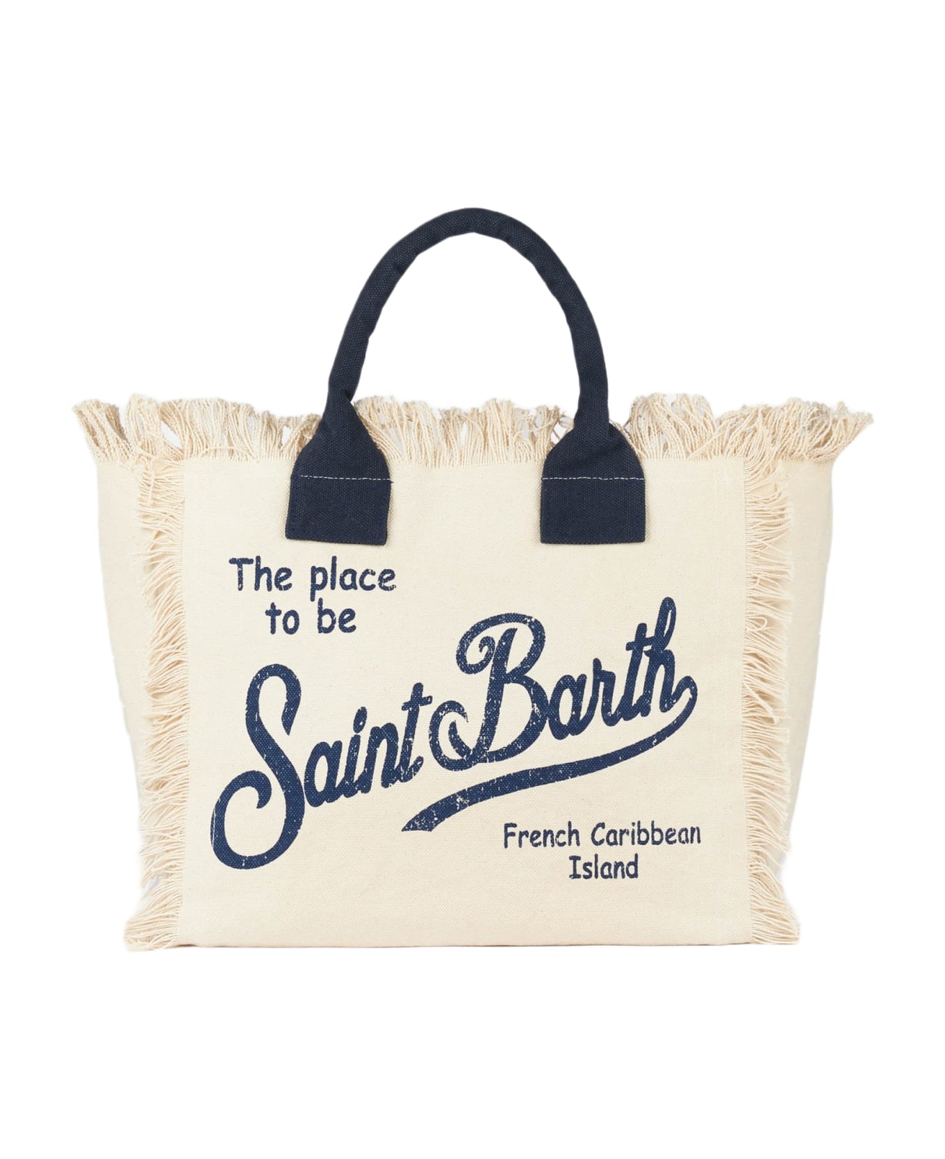 MC2 Saint Barth Vanity Canvas Shoulder Bag - WHITE