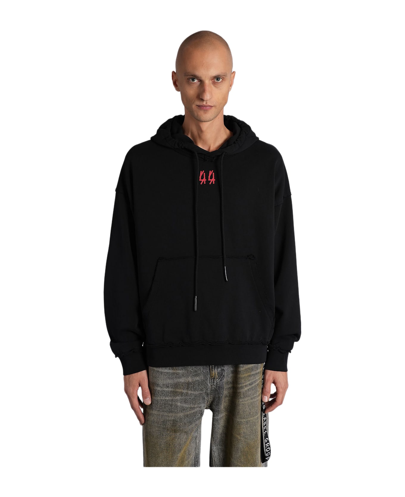 44 Label Group Sweatshirt In Black Cotton - black