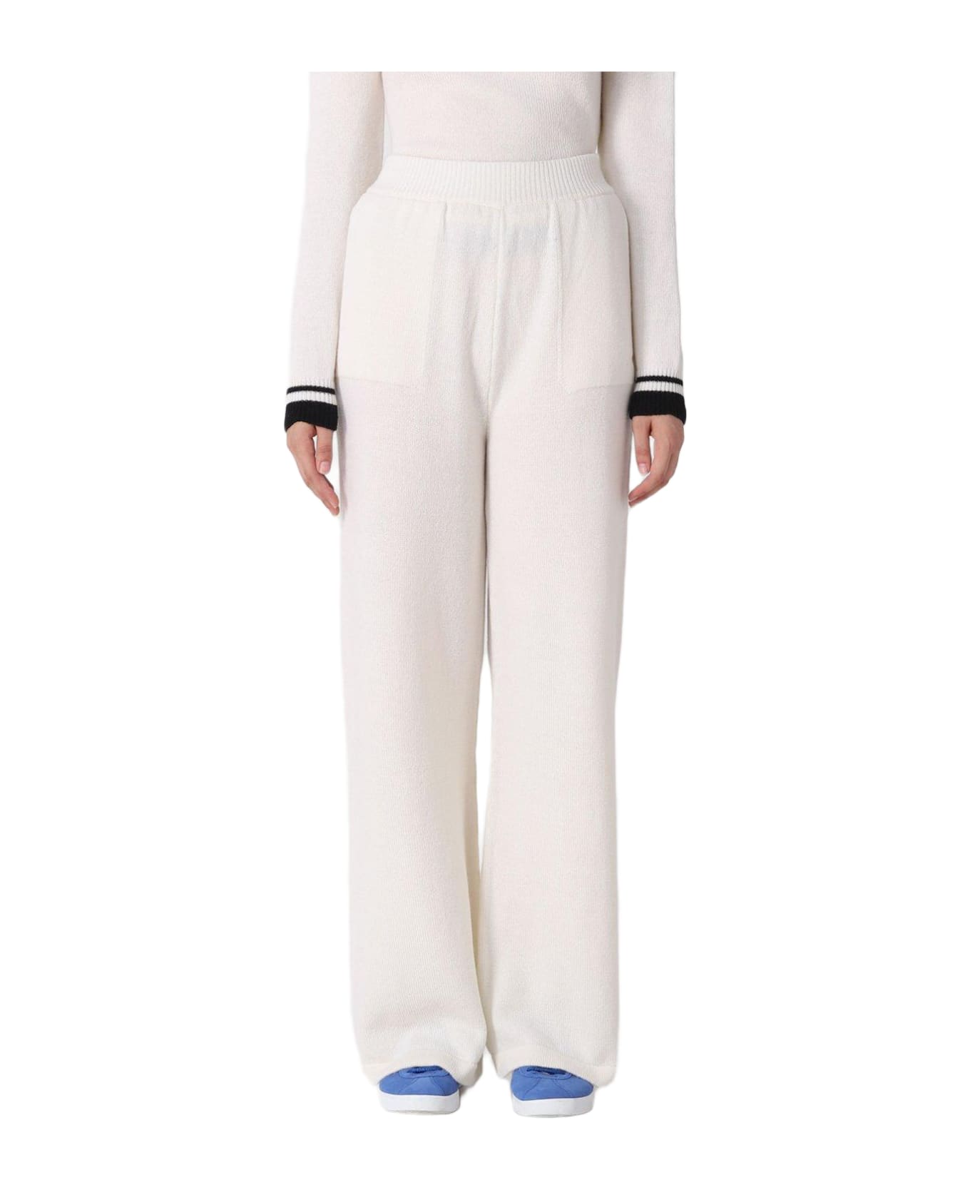 MSGM Elasticated Waistband Wide-leg Knitted Trousers ボトムス