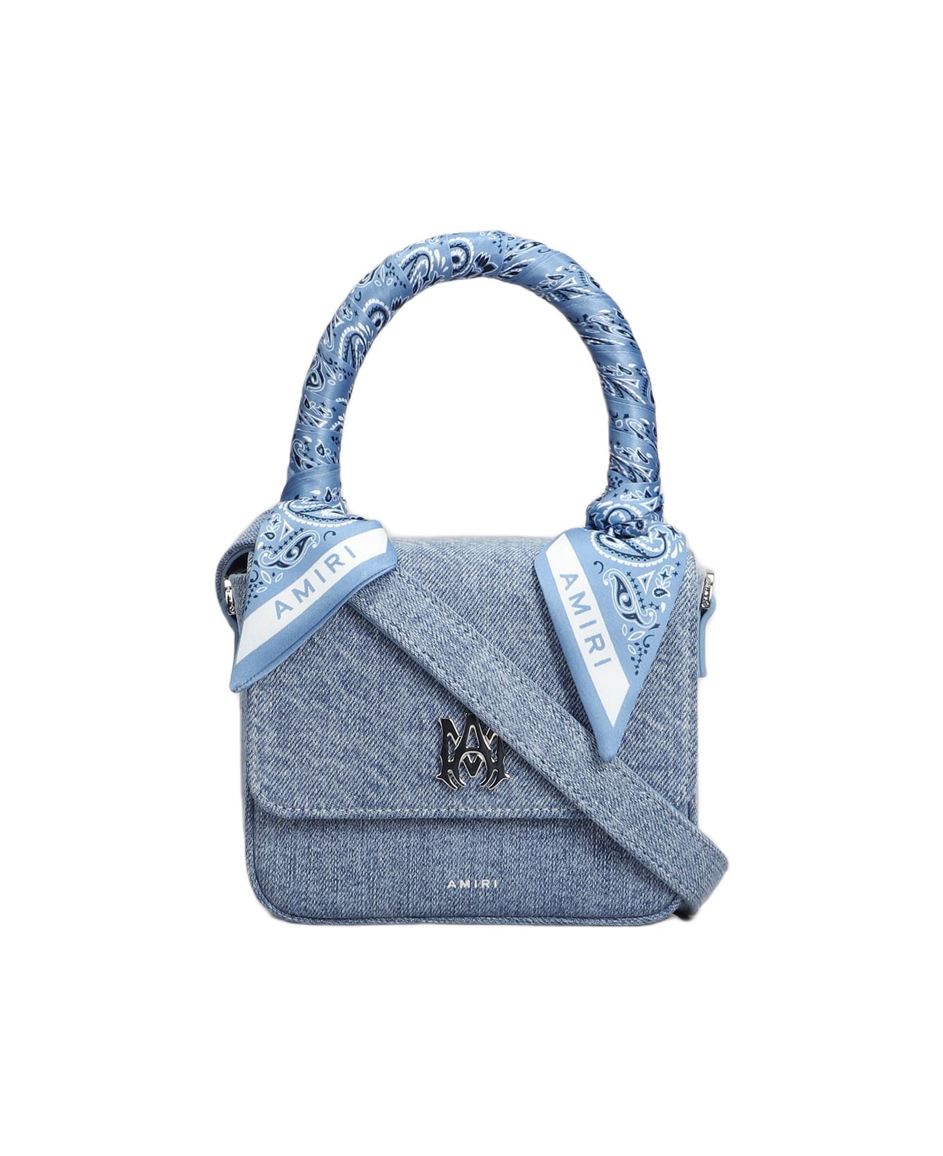 AMIRI Shoulder Bag In Blue Cotton - blue