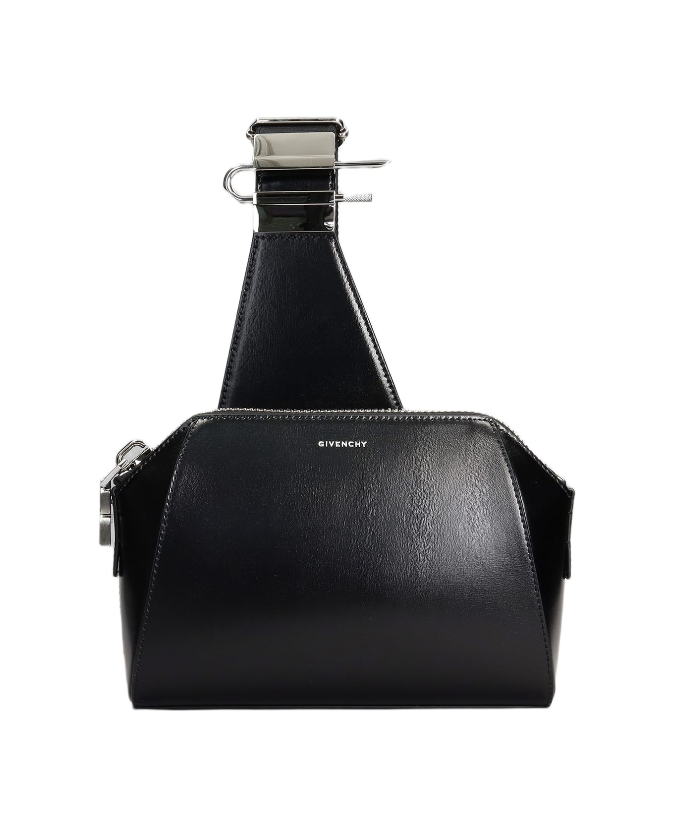 Givenchy Ant U Shoulder Bag In Black Leather - black