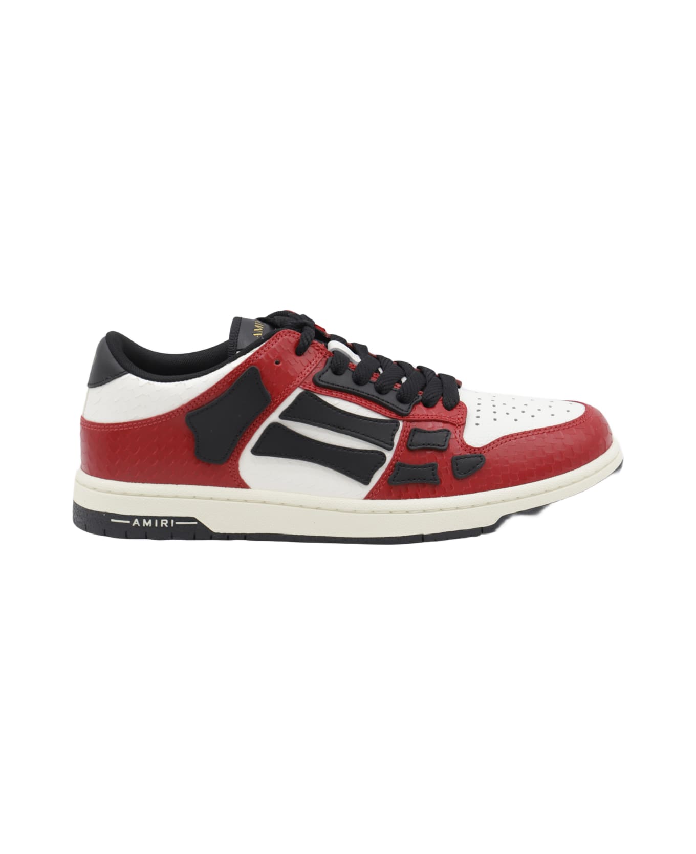 AMIRI Red And Black Leather Sneakers - Red