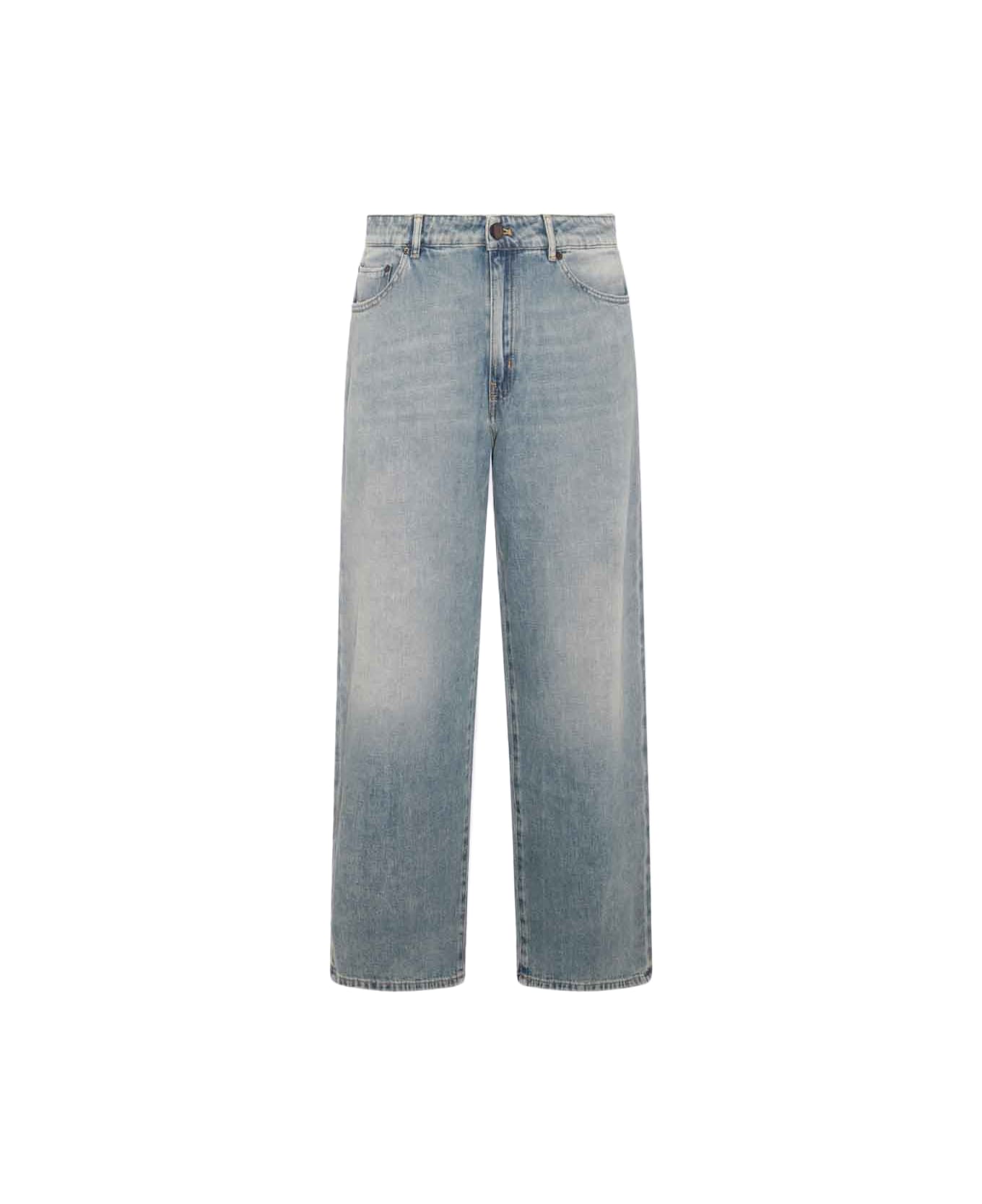 PT01 Blue Cotton Denim Jeans - Blue