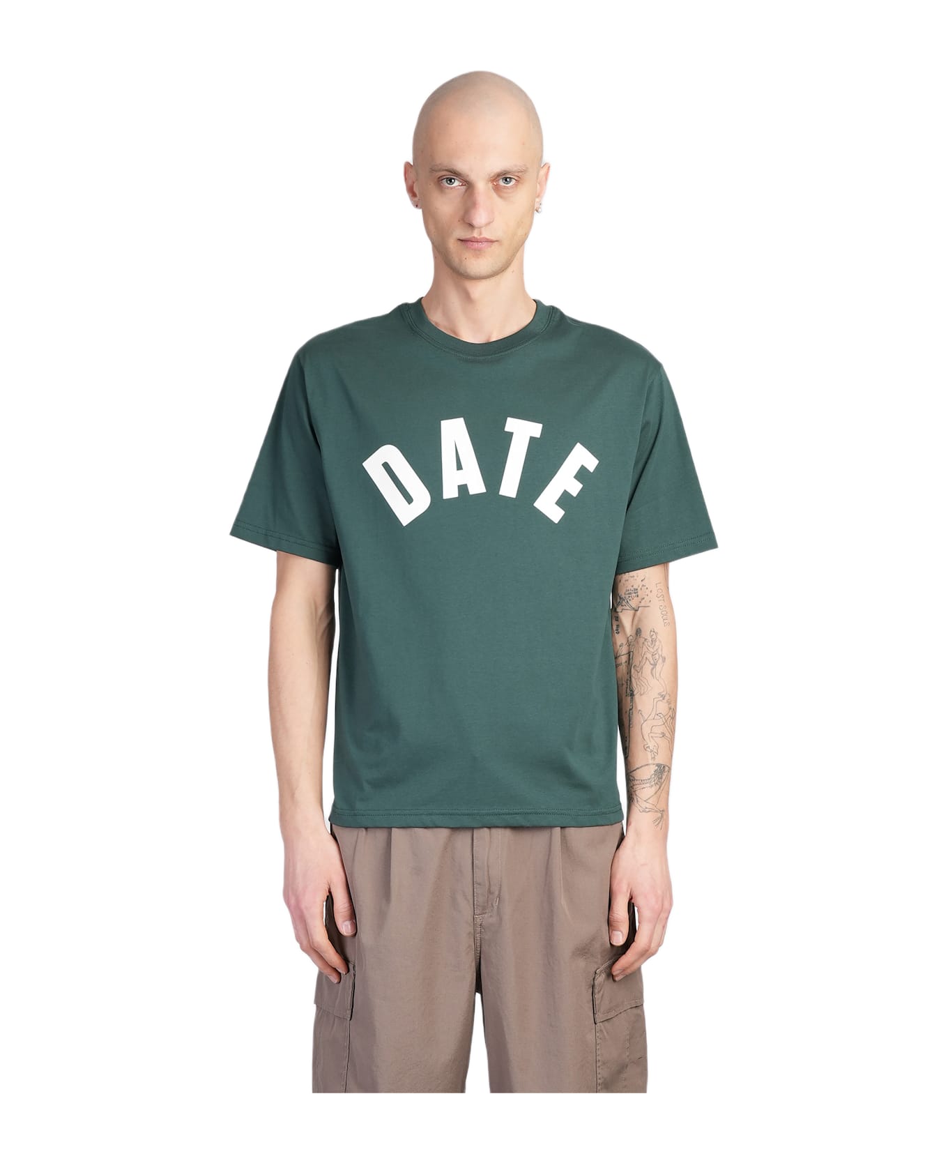 D.A.T.E. Baseball T-shirt In Green Cotton - green