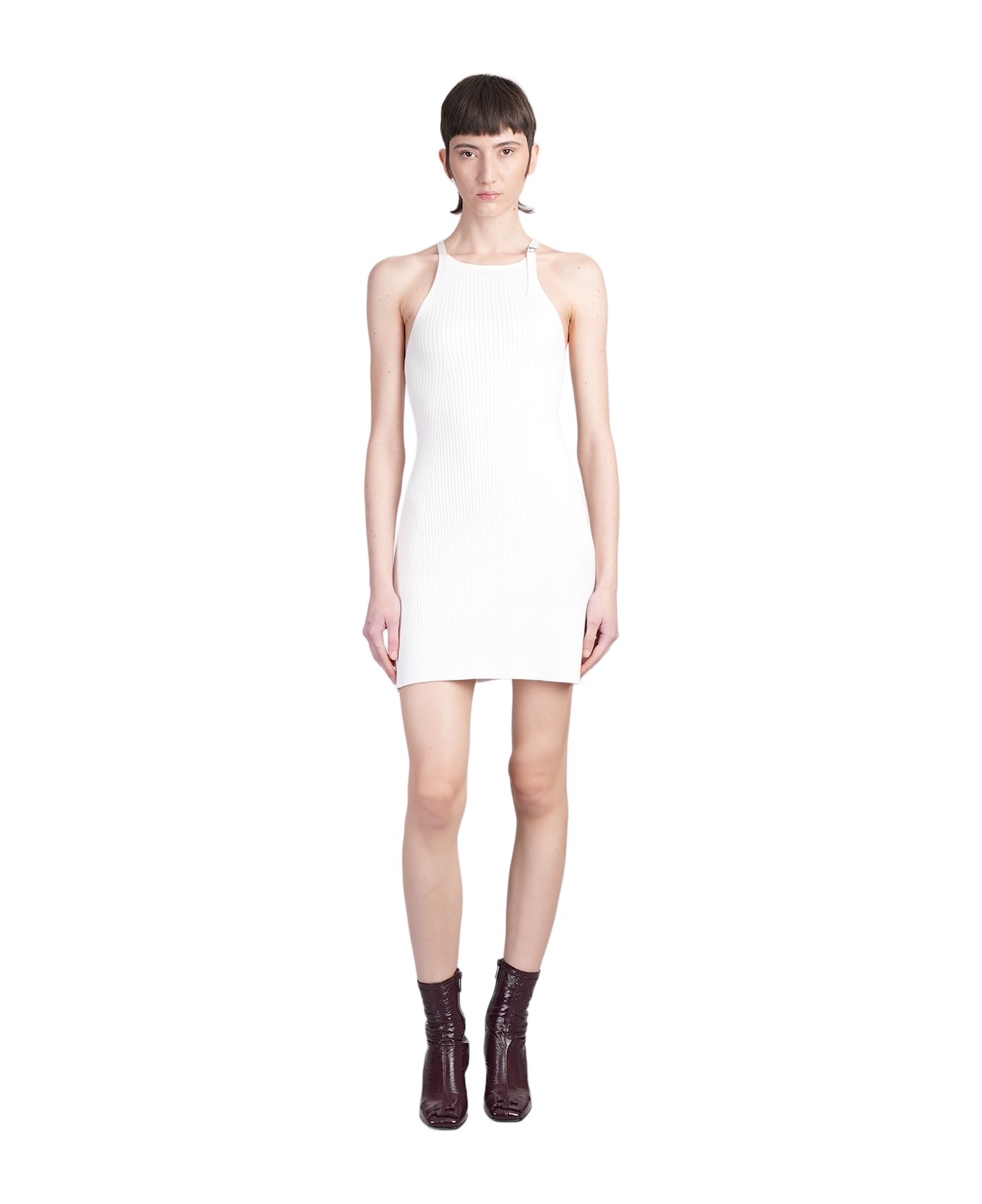 Courrèges Mini Dress In White Viscose - white