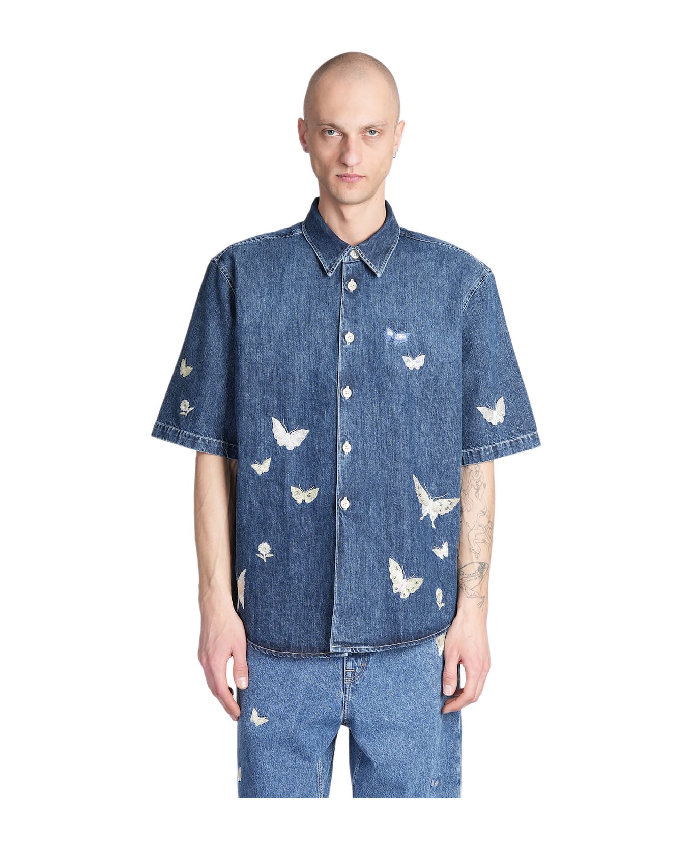 Our Legacy Beyond Shirt In Blue Cotton - blue シャツ