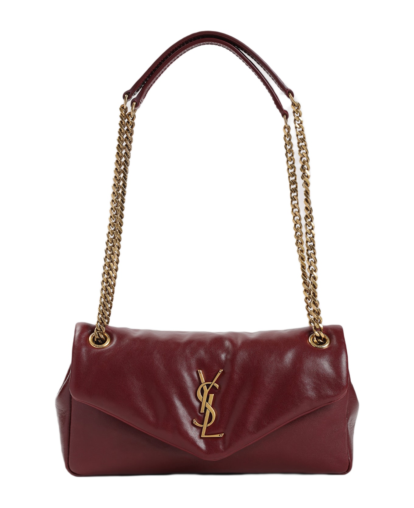 Saint Laurent Ysl Calypso Shoulder Bag - Deep Rasberry