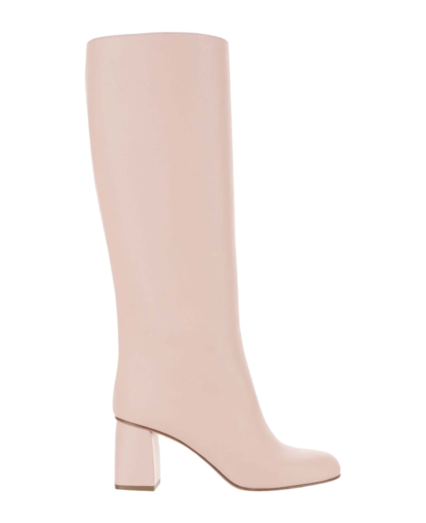 RED Valentino Avired Leather Boots - Pink
