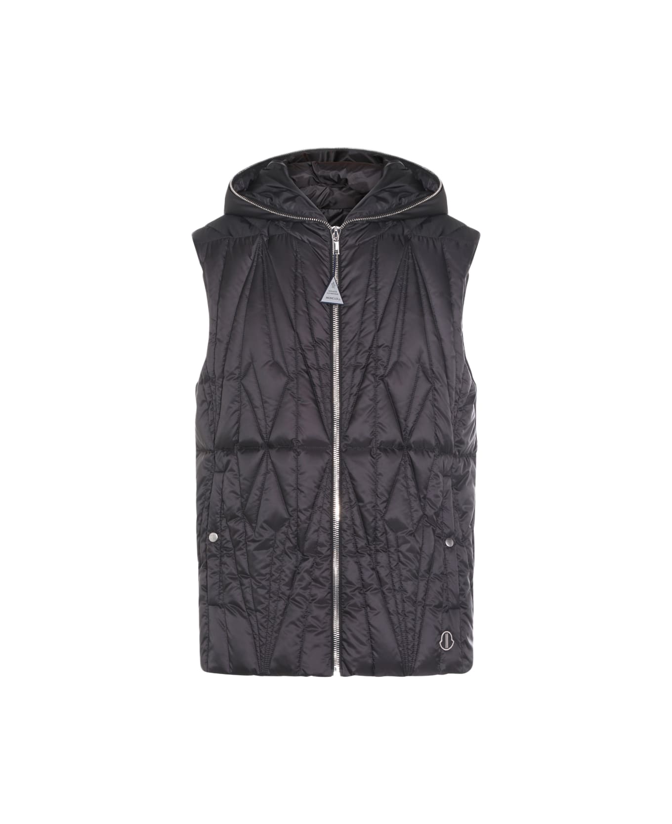Moncler + Rick Owens Black Geocamo Ziplock Down Jacket - Black