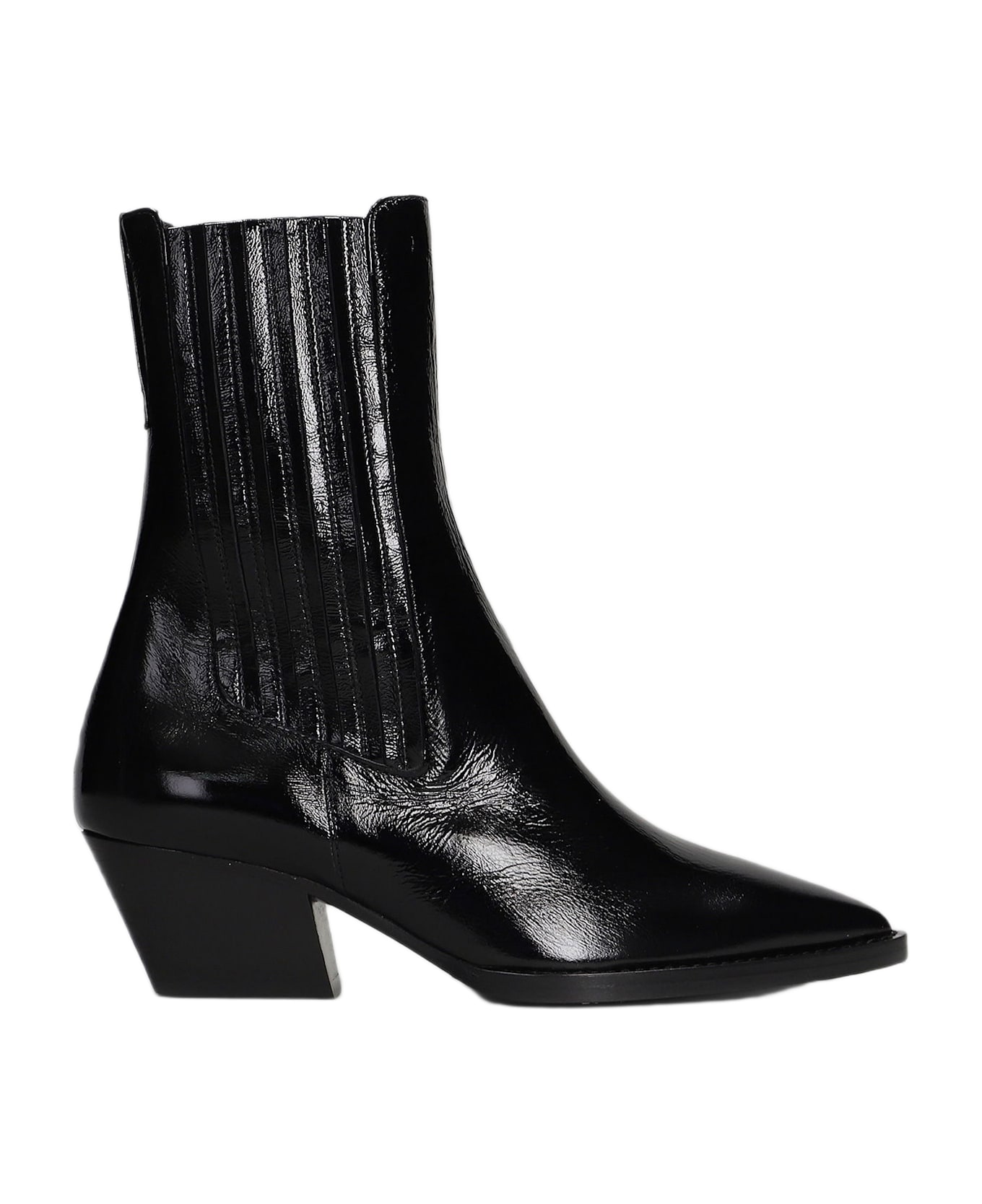 IRO Mazola High Heels Ankle Boots In Black Leather - black