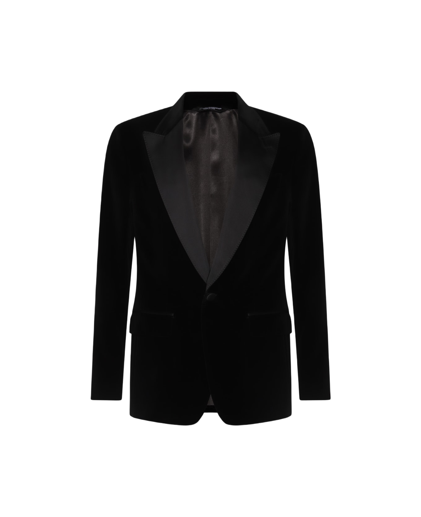 Dolce & Gabbana Black Cotton Blazer - Black