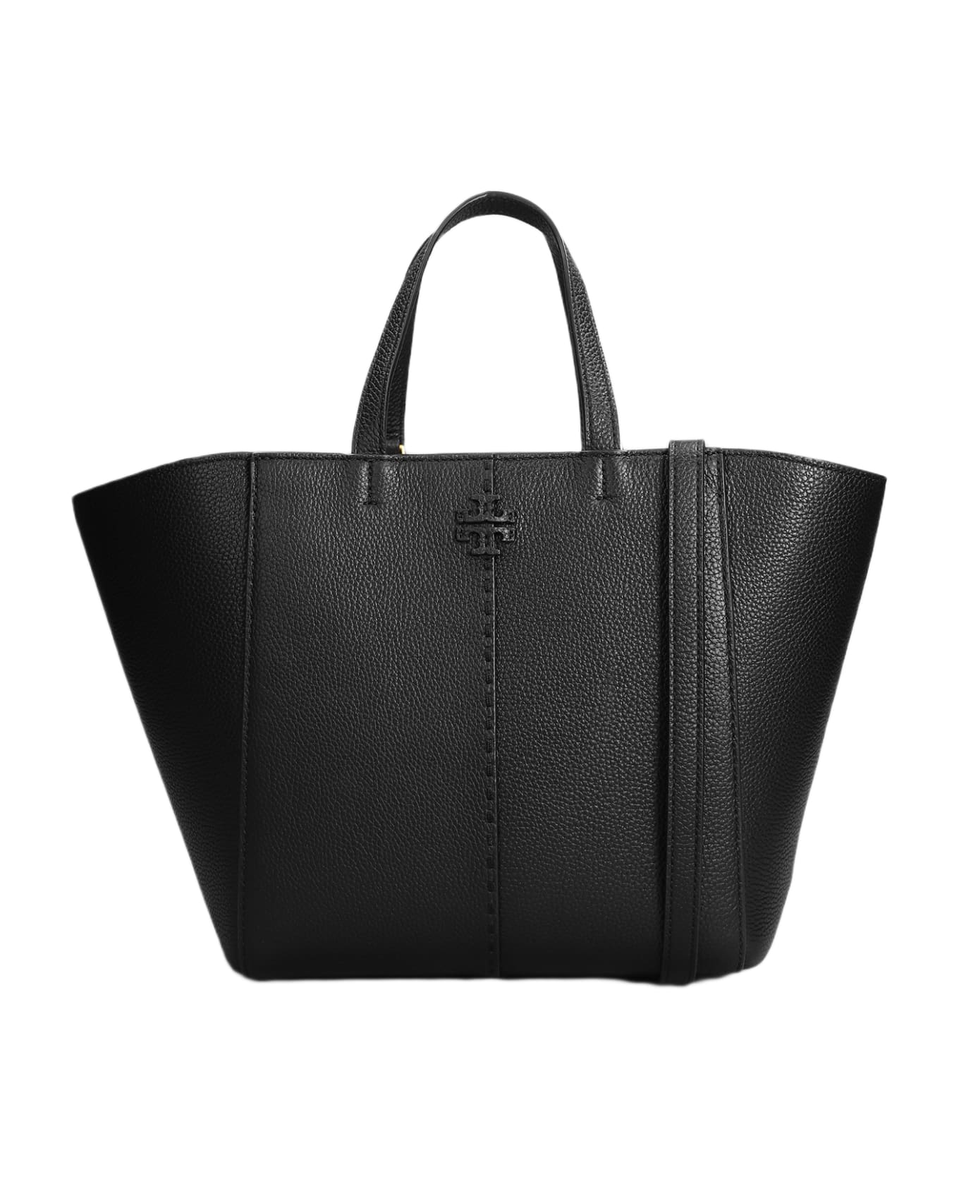 Tory Burch Mcgraw Tote In Black Leather - black