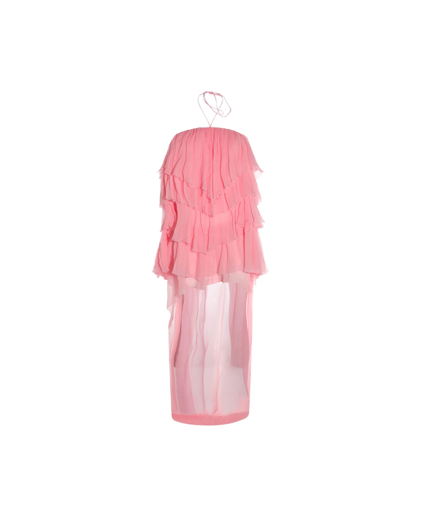 Blumarine Pink Silk Dress - FLAmingo pink