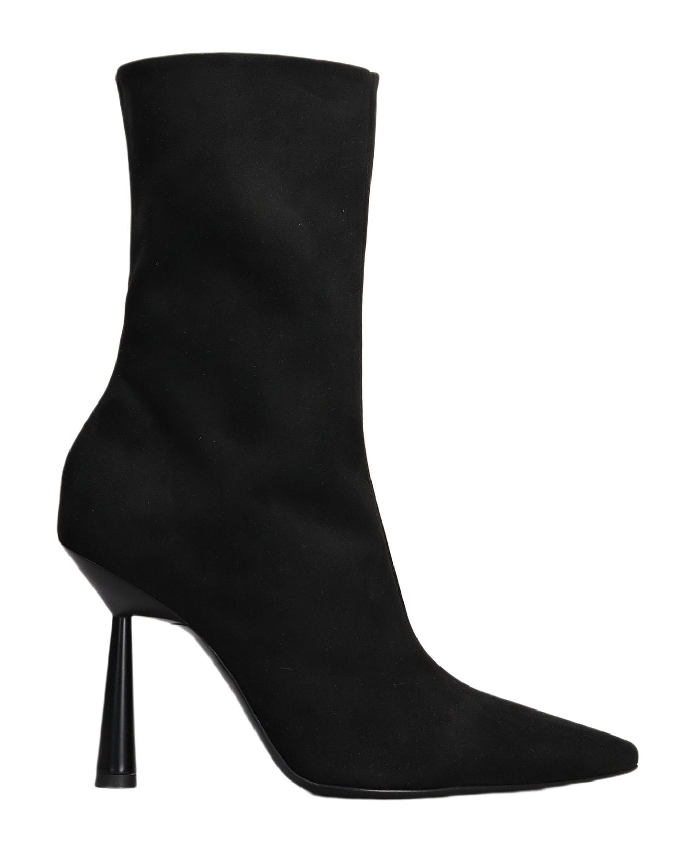 GIA BORGHINI Rhw7 High Heels Ankle Boots In Black Suede - black