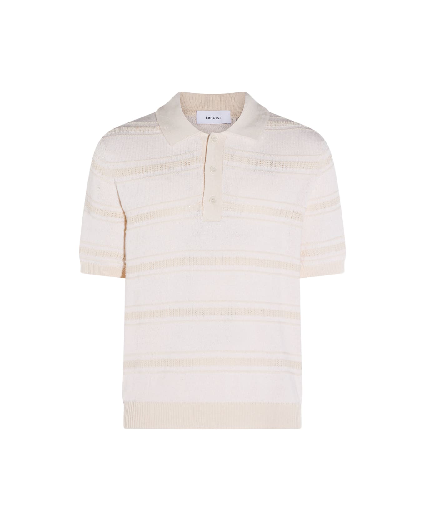 Lardini Off White Cotton Polo Shirt - Beige