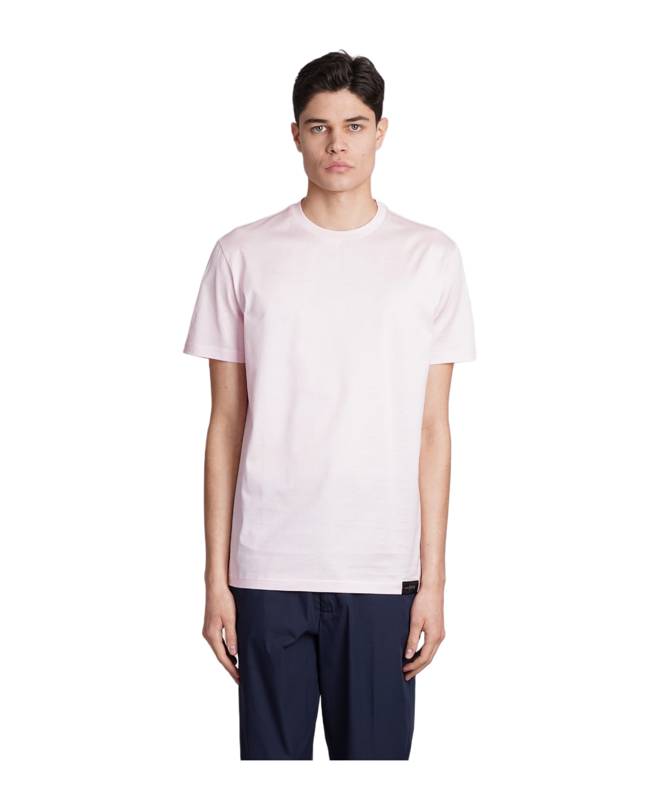 Low Brand B134 Basic T-shirt In Rose-pink Cotton - rose-pink シャツ