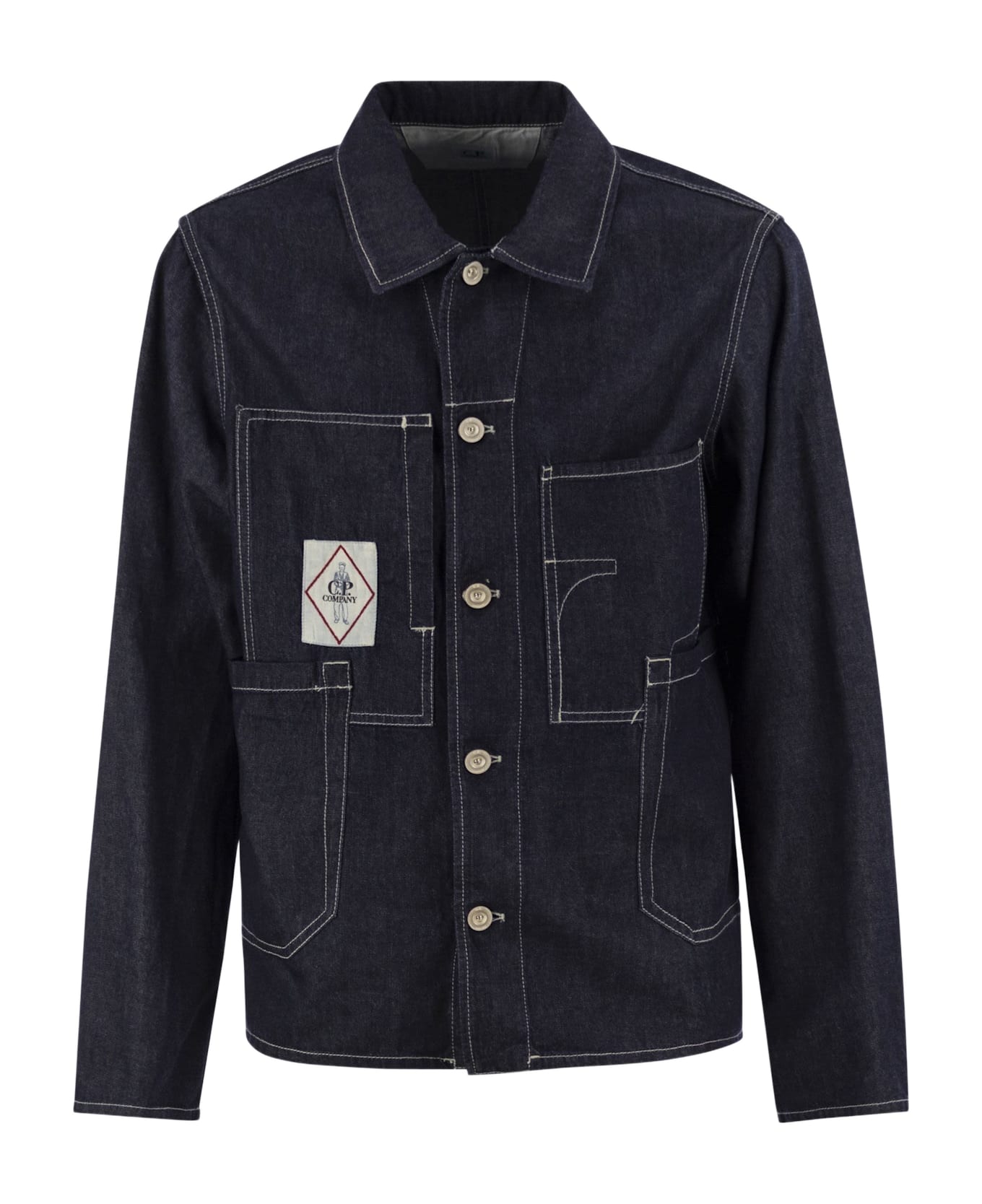 C.P. Company Cotton Denim Jacket - Blue