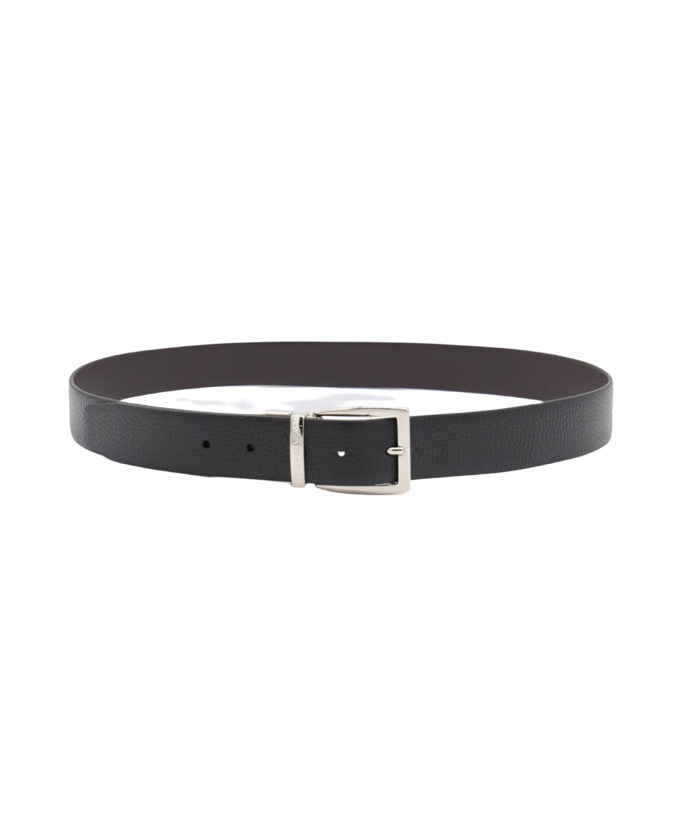 Canali Black Leather Belt