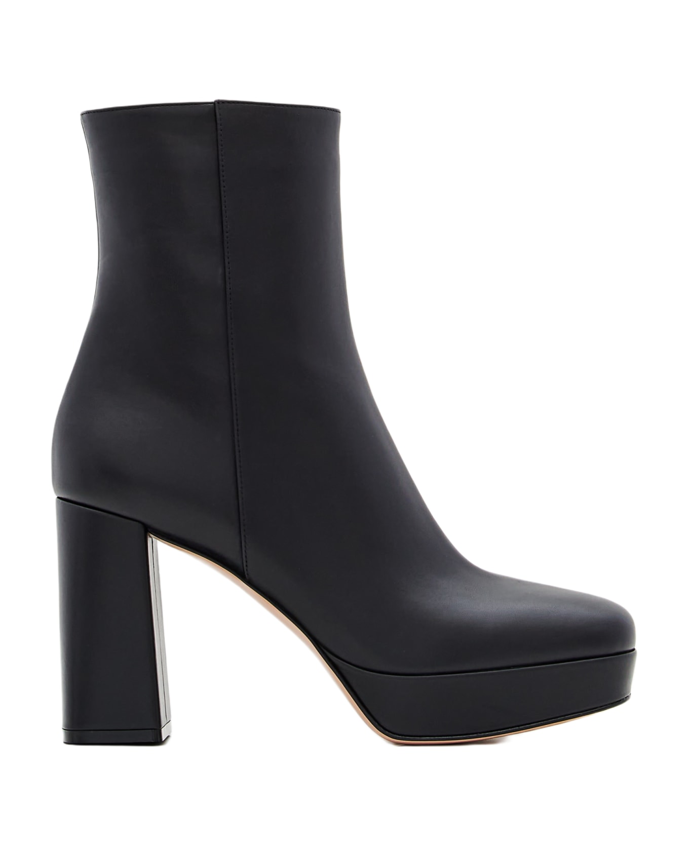 Gianvito Rossi Daisen Heeled Leather Boots - Black