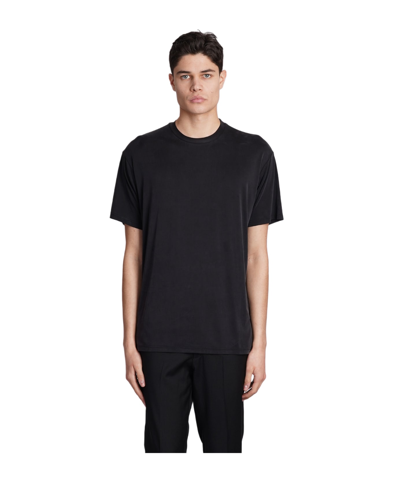 Low Brand B224 T-shirt In Black Polyamide Polyester - black シャツ