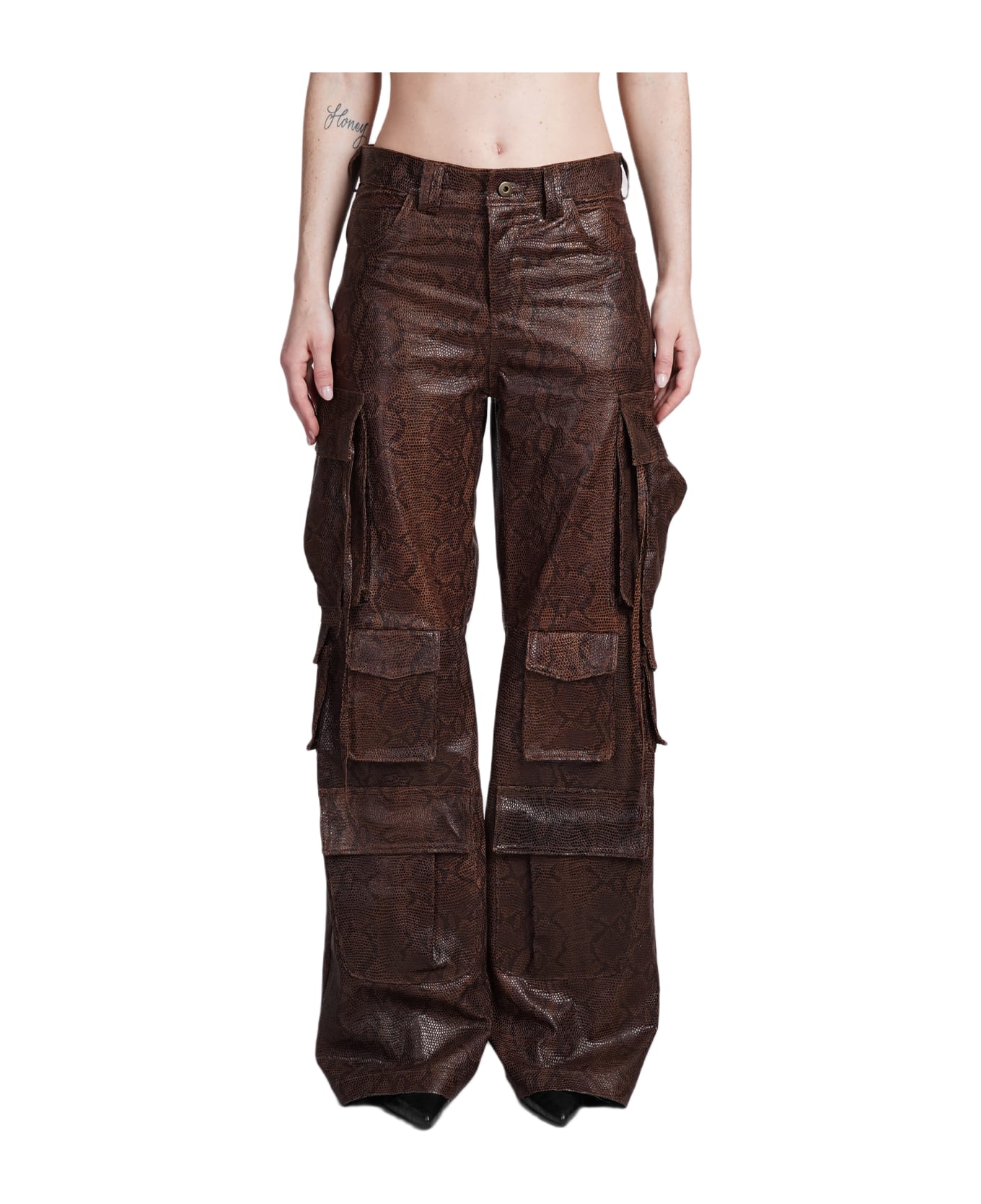 Salvatore Santoro Pants In Brown Leather - brown