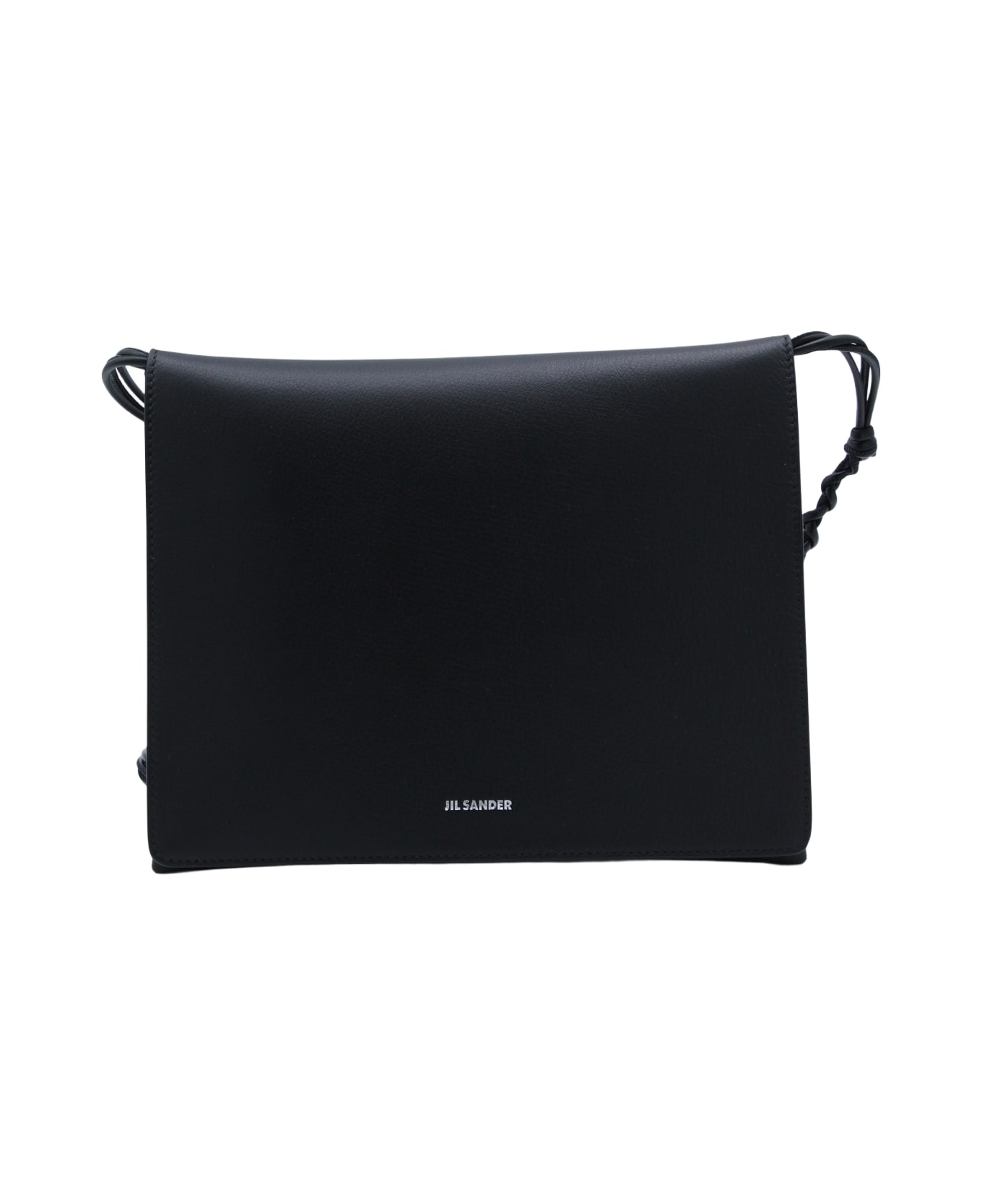 Jil Sander Black Tangle Flat Md Shoulder Bag - Black