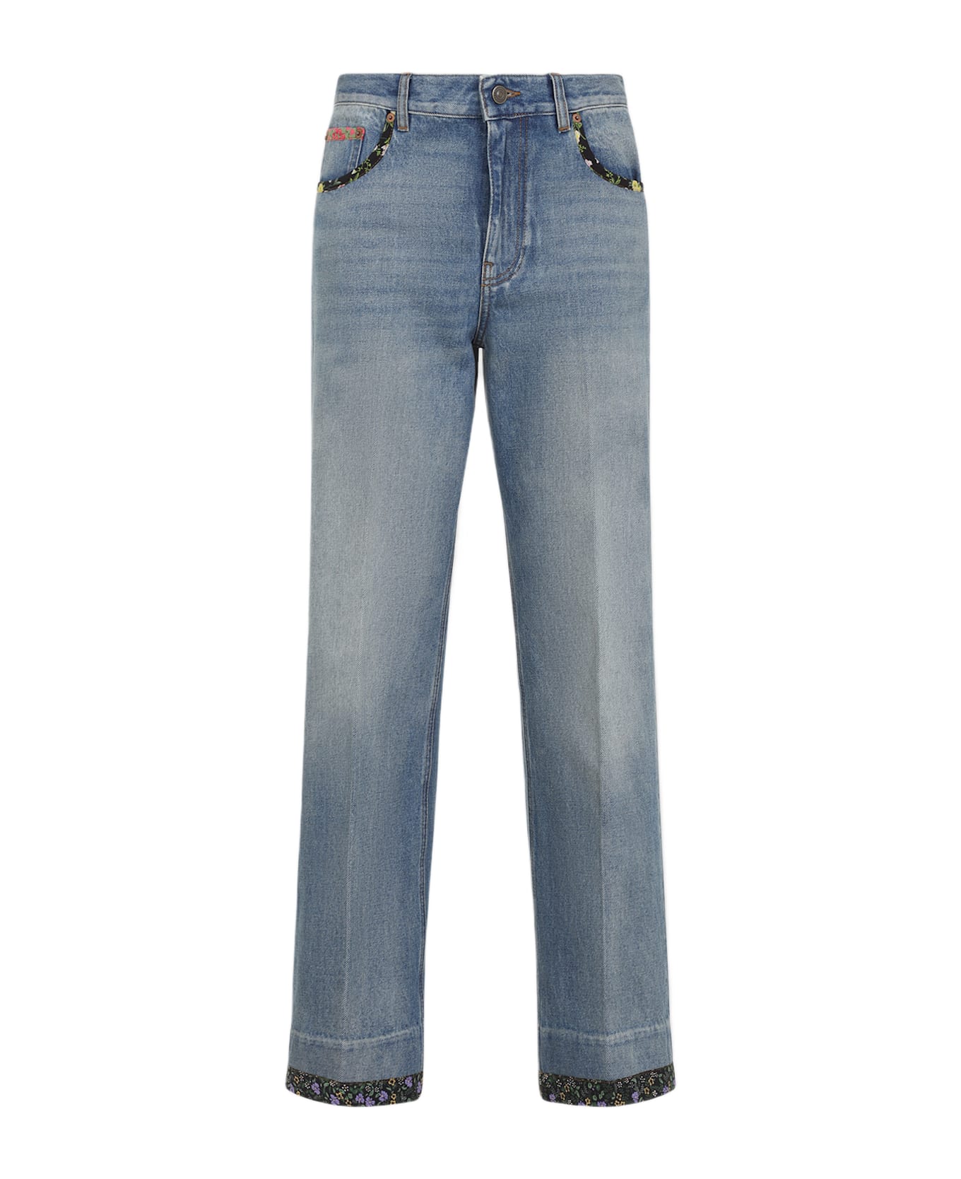 Valentino Cotton Jeans - Medium Blue