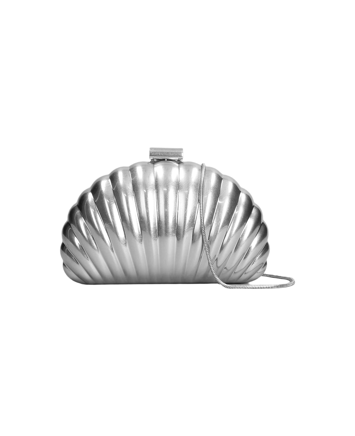 Simkhai Monet Clutch In Silver Aluminum - silver