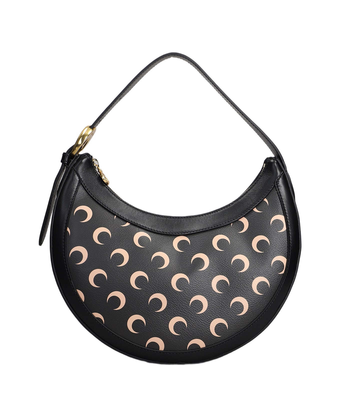 Marine Serre Shoulder Bag In Black Polyuretan - black
