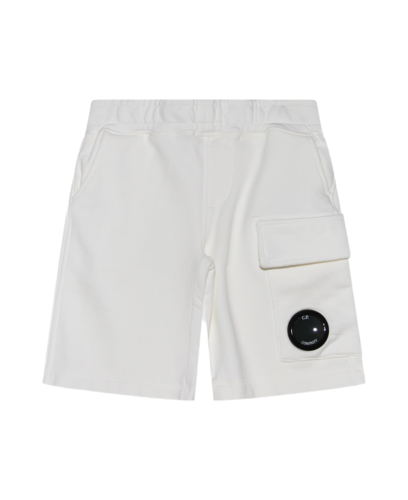 C.P. Company White Cotton Bermuda Shorts - GAUZE WHITE