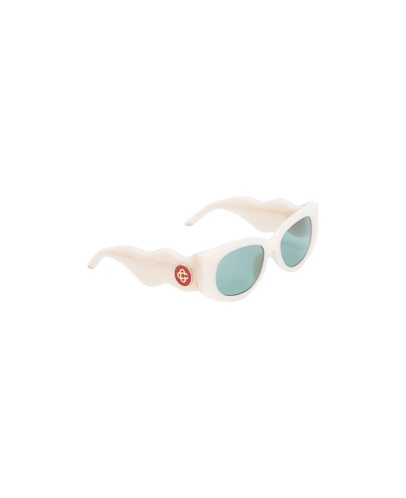 Casablanca The Memphis Rectangular-frame Sunglasses - Cream Yellow Gold