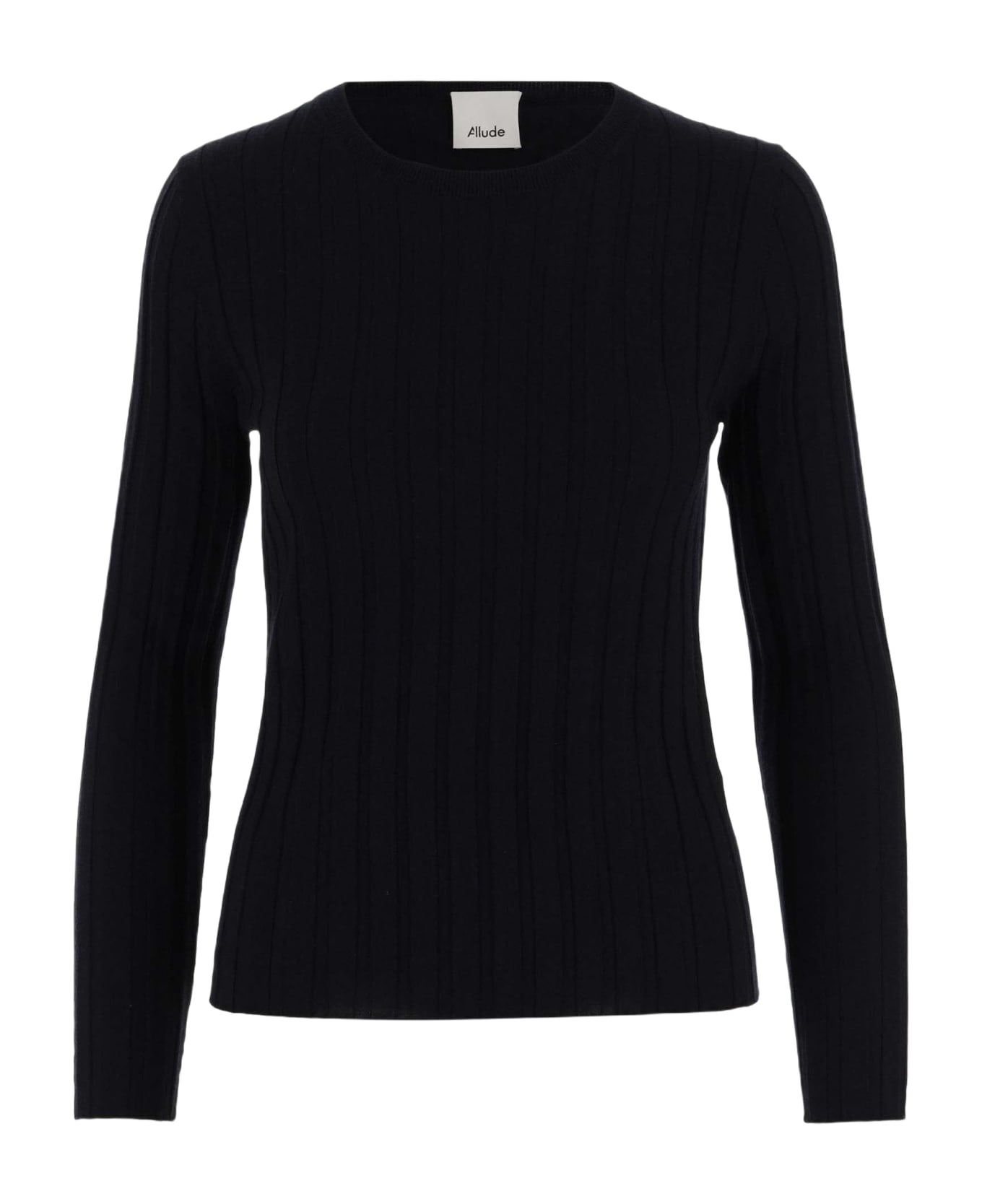 Allude Ribbed Wool Pullover - Blue