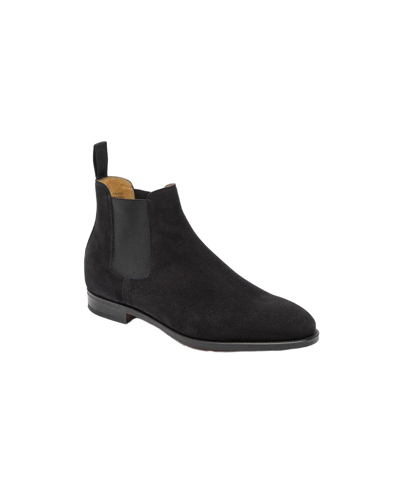 John Lobb Lawry Black Suede Chelsea Boot - Nero