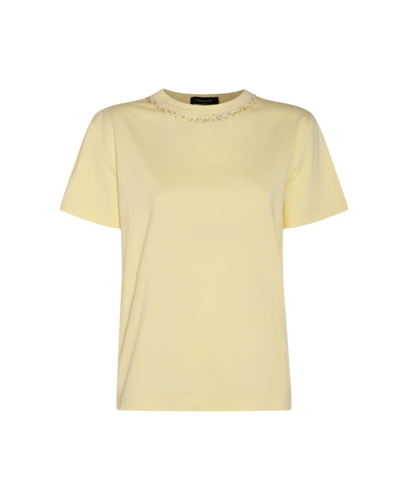 Fabiana Filippi Yellow Cotton T-shirt - Yellow