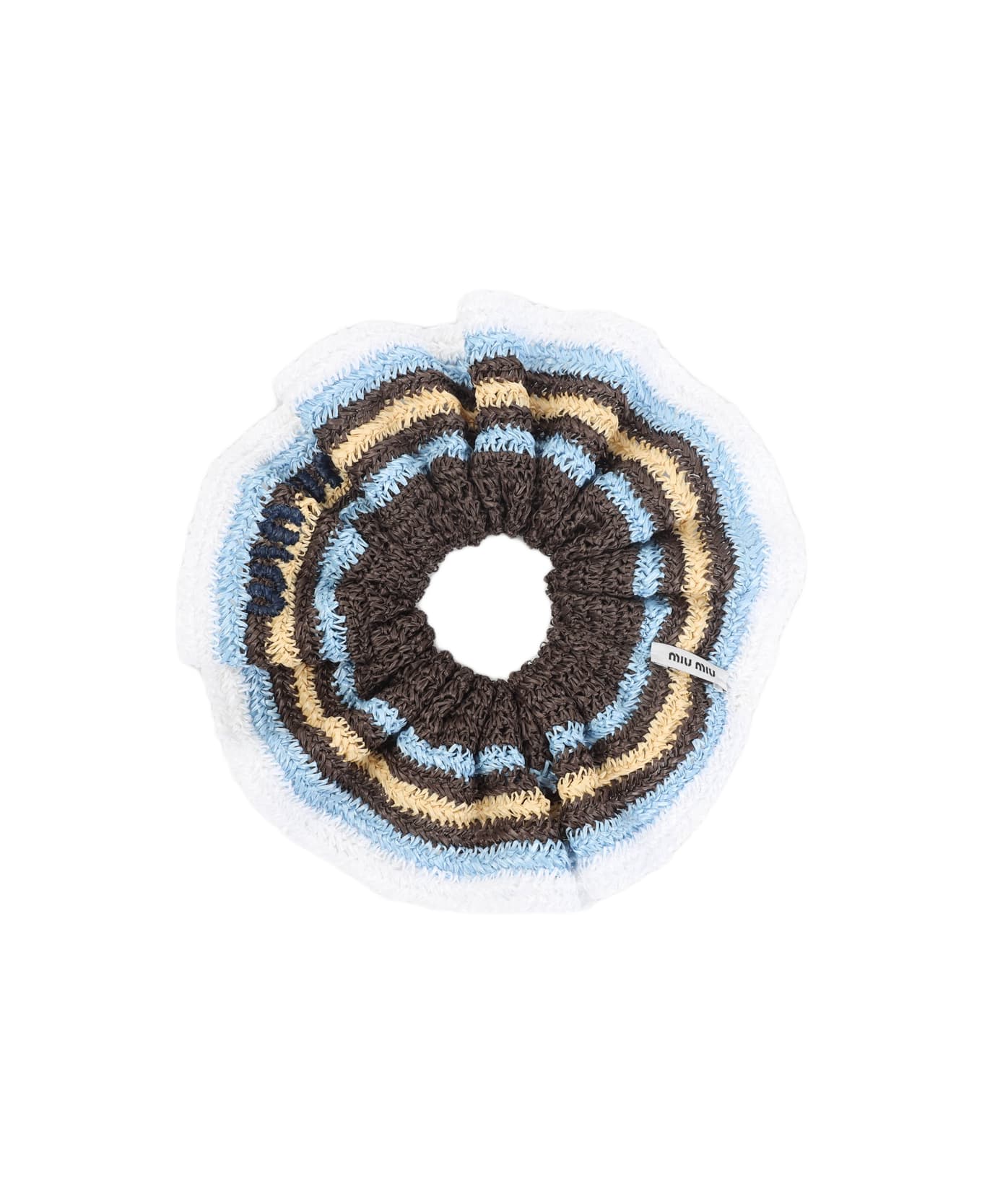 Miu Miu Cotton Scrunchie - Em Cacao Celeste Nat