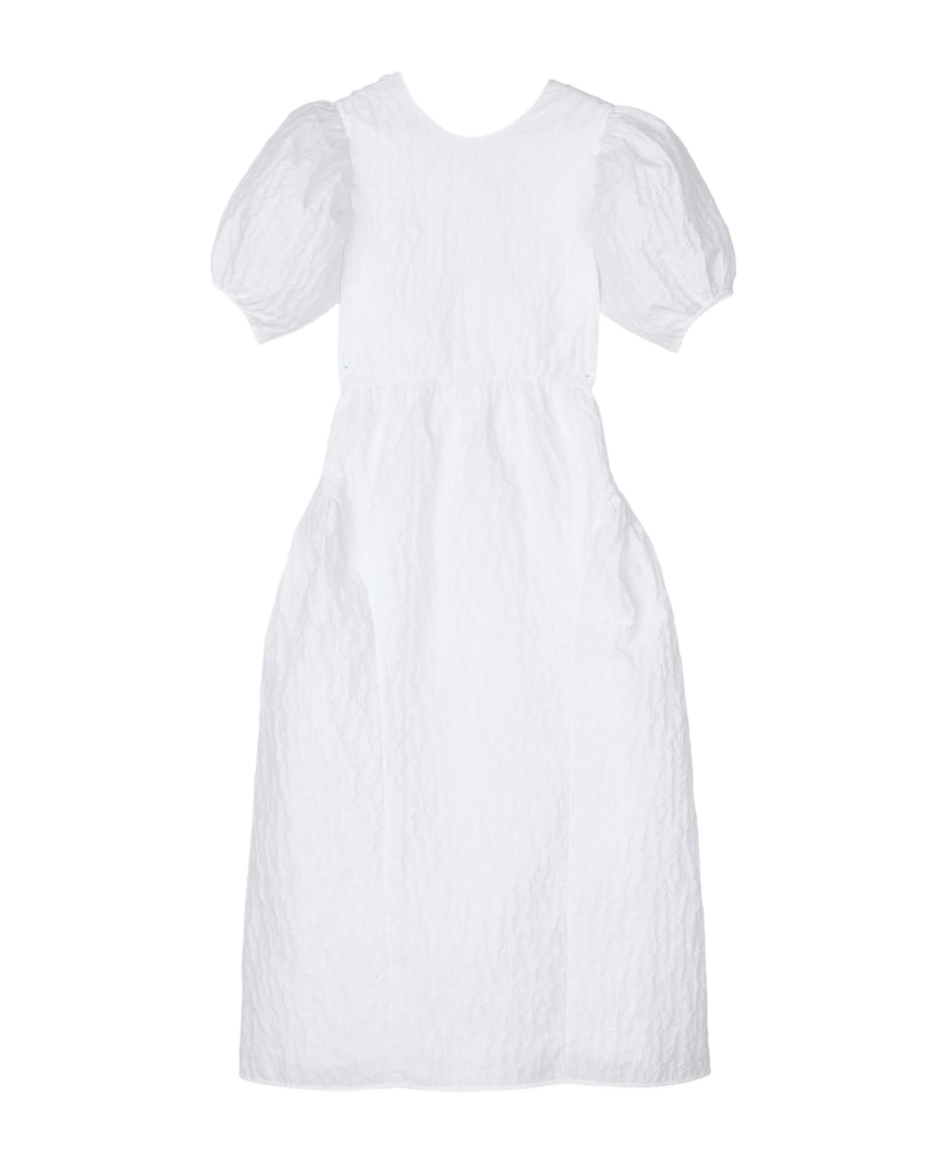 Cecilie Bahnsen Catrine Dress Margueritte Cloqué - White