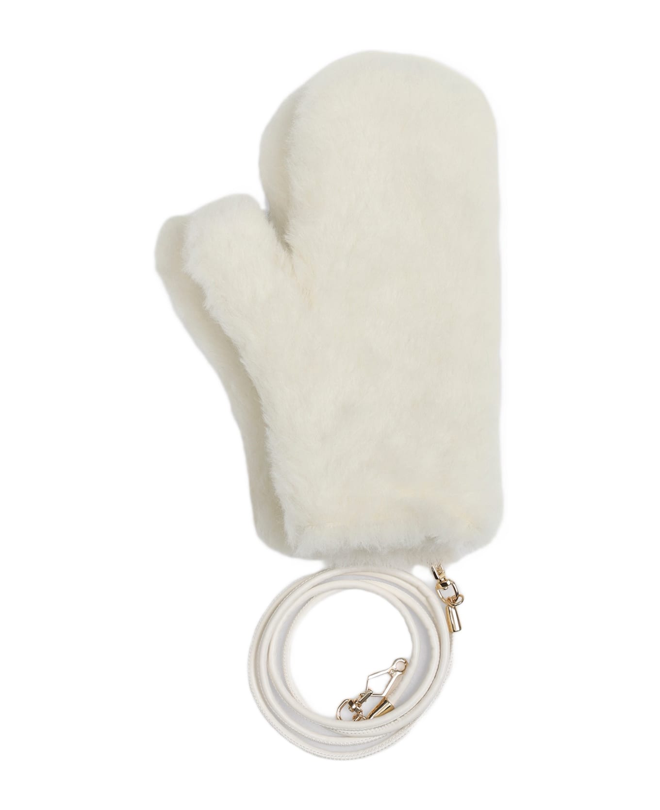 Max Mara Ombrato Moffola Teddy Muff - Bianco