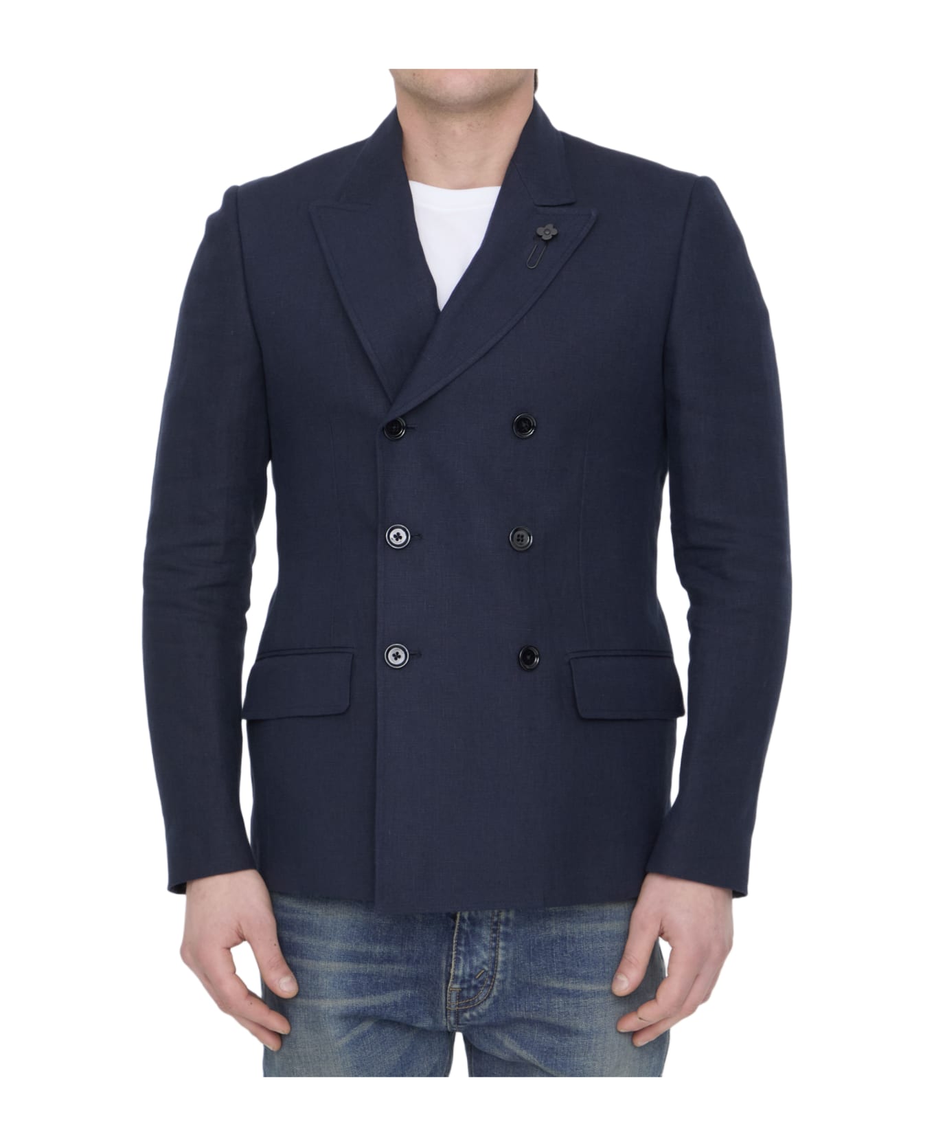 Lardini Linen Jacket - BLUE