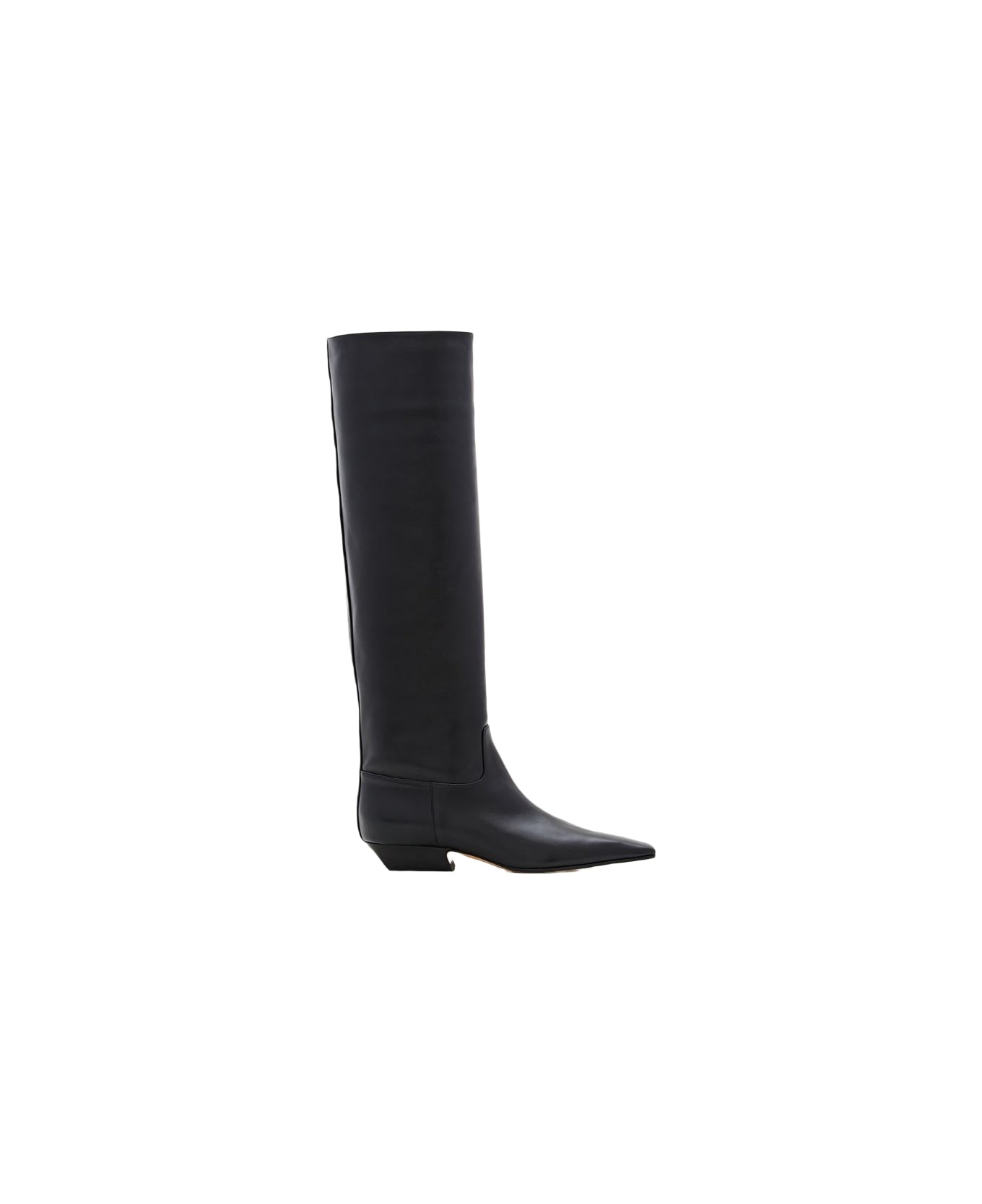 Khaite 25mm Marfa Classic Leather Knee High Boot - Black