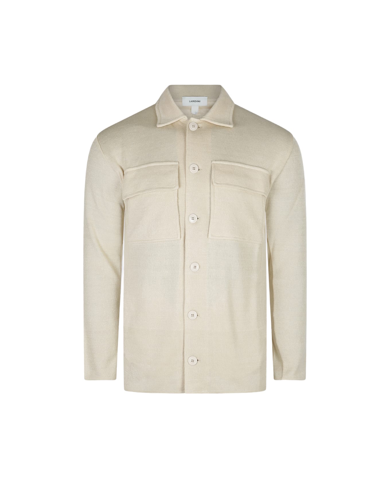 Lardini Cream Linen Shirt - White