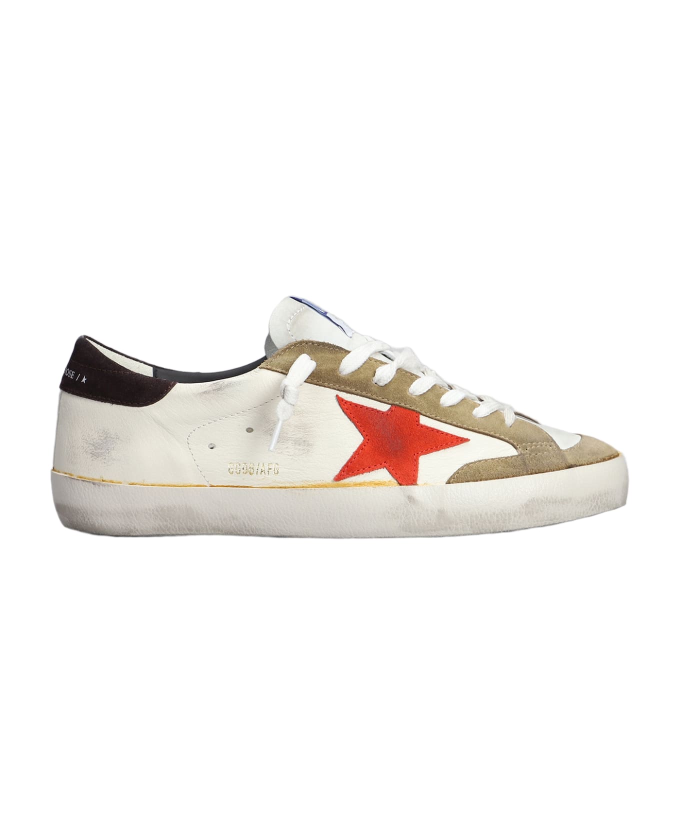 Golden Goose Superstar Sneakers In White Suede And Leather - 10531