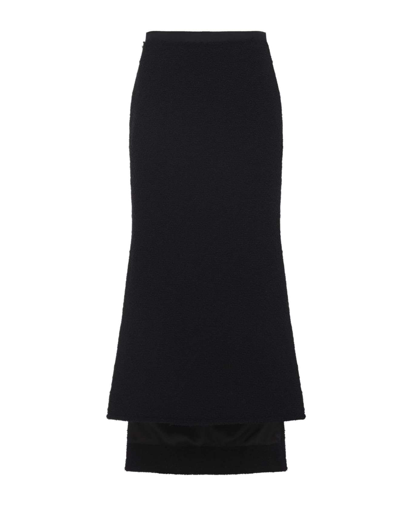Lanvin Asymmetric Straight-fit Skirt - Black